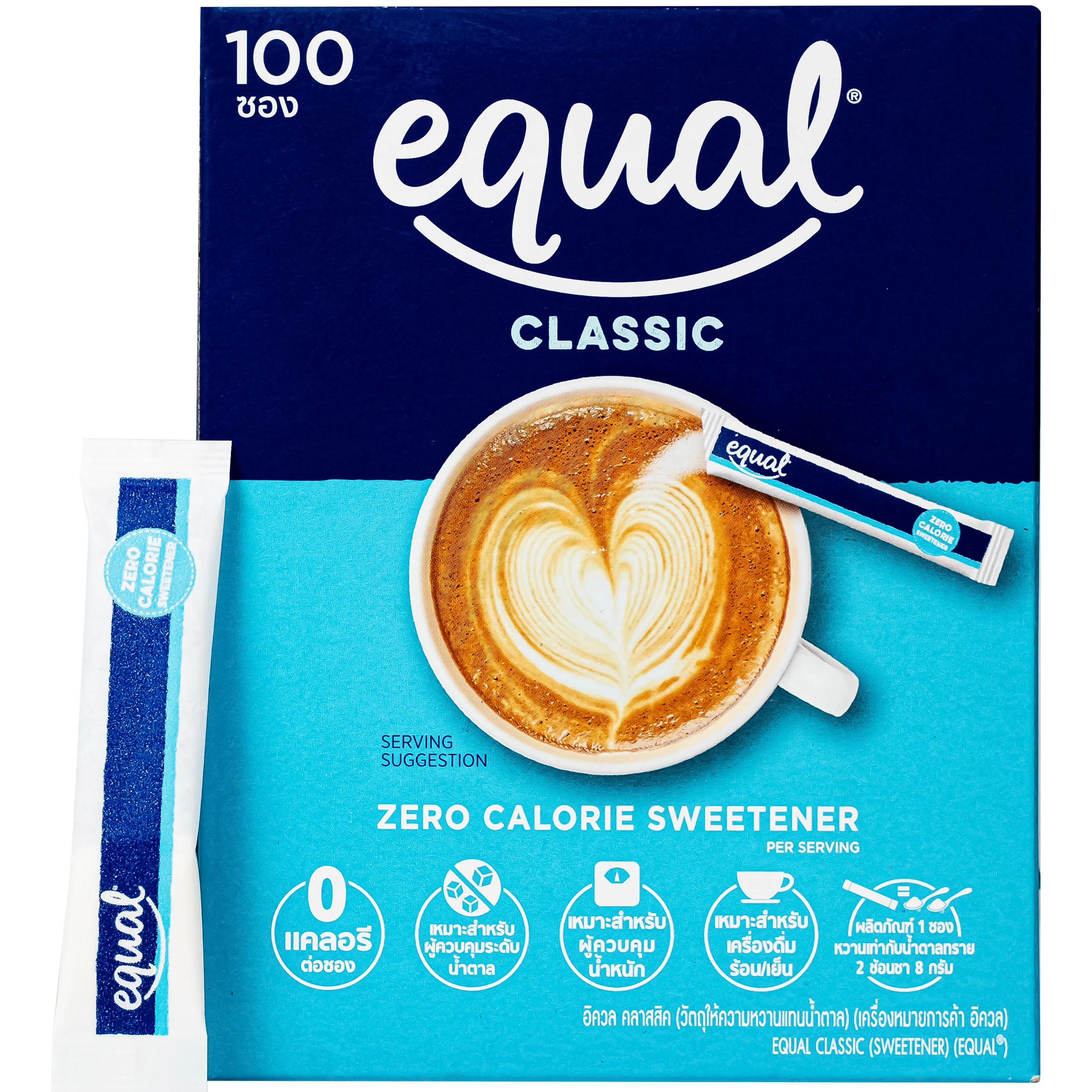 Nguyên liệu làm ngọt: Đường Equal Classic Zero Calorie Sweetener (100 gói x 1G)