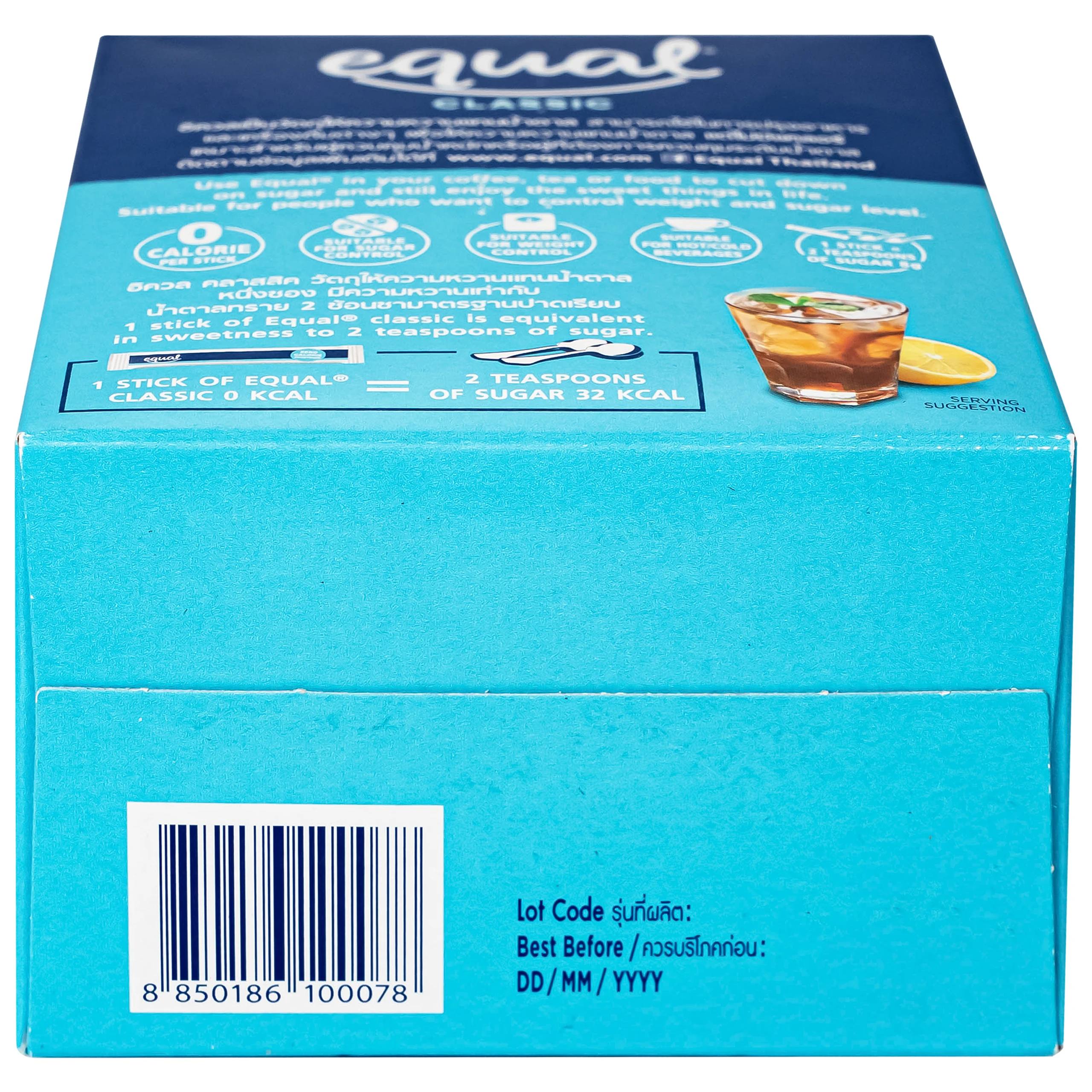 Nguyên liệu làm ngọt: Đường Equal Classic Zero Calorie Sweetener (100 gói x 1G)