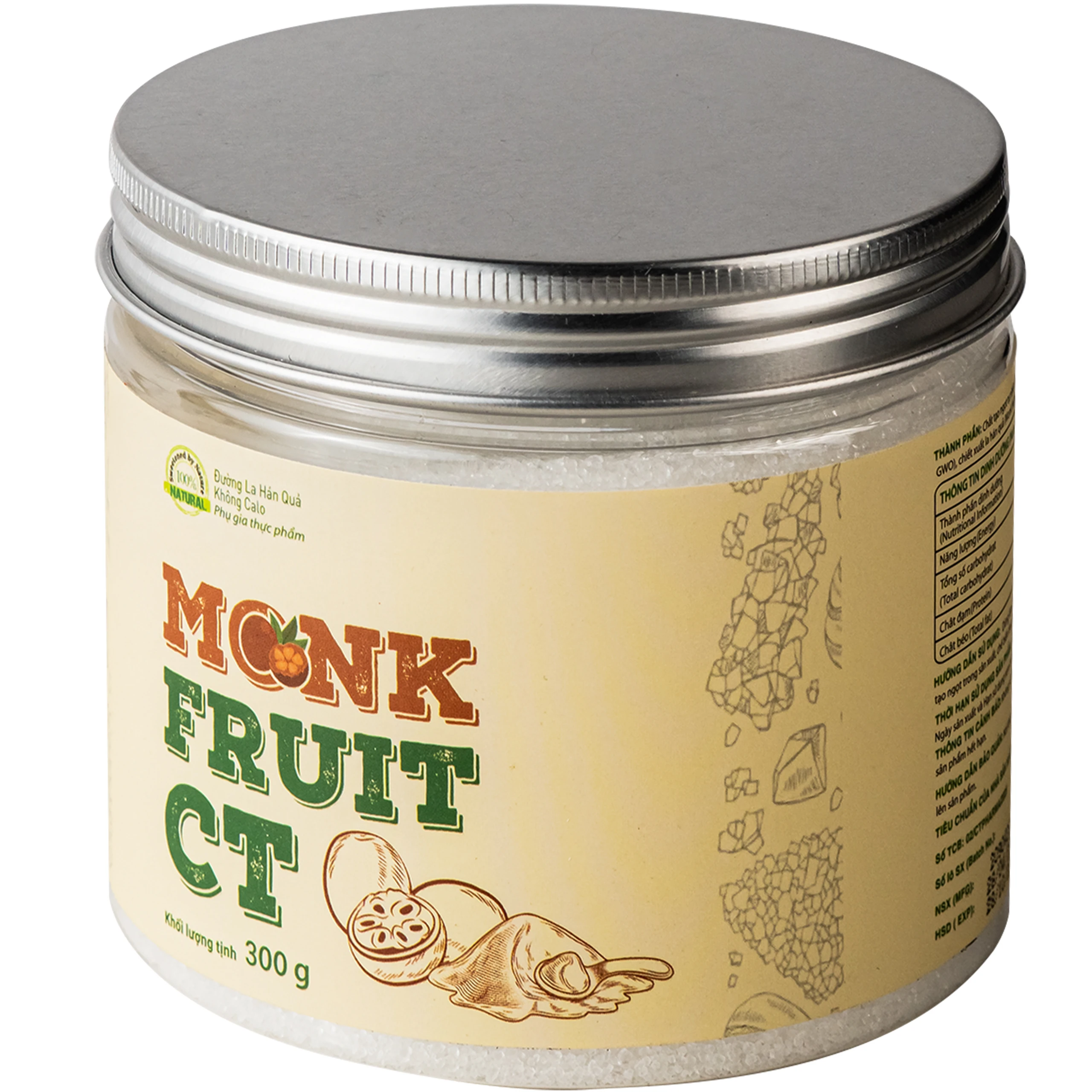 Đường la hán quả Monk Fruit CT, không calo, vị ngọt tự nhiên (hộp 300g) 4