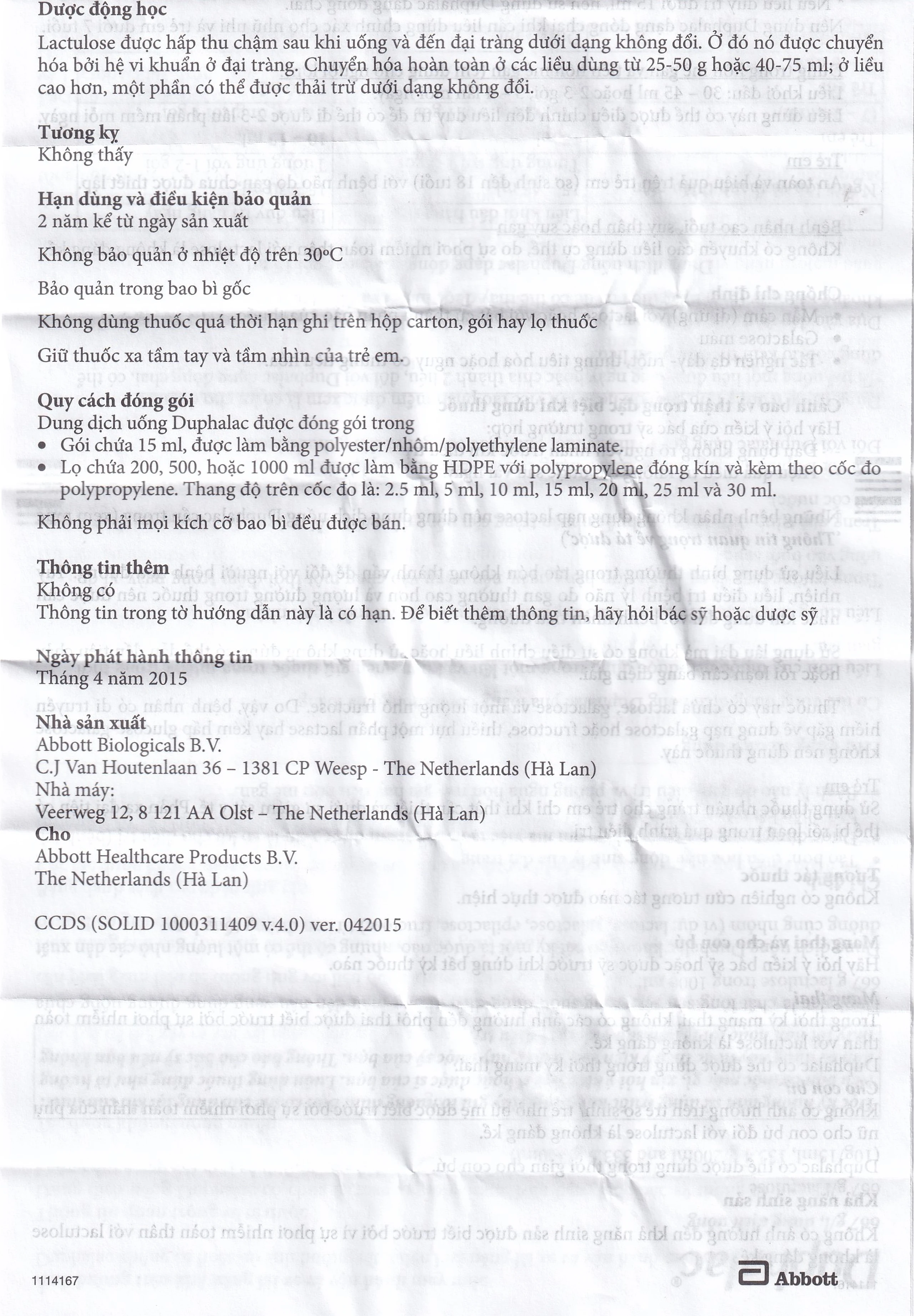 Duphalac (Lactulose) điều trị táo bón hiệu quả và tăng cường lợi khuẩn ruột (20 gói x 15ml)