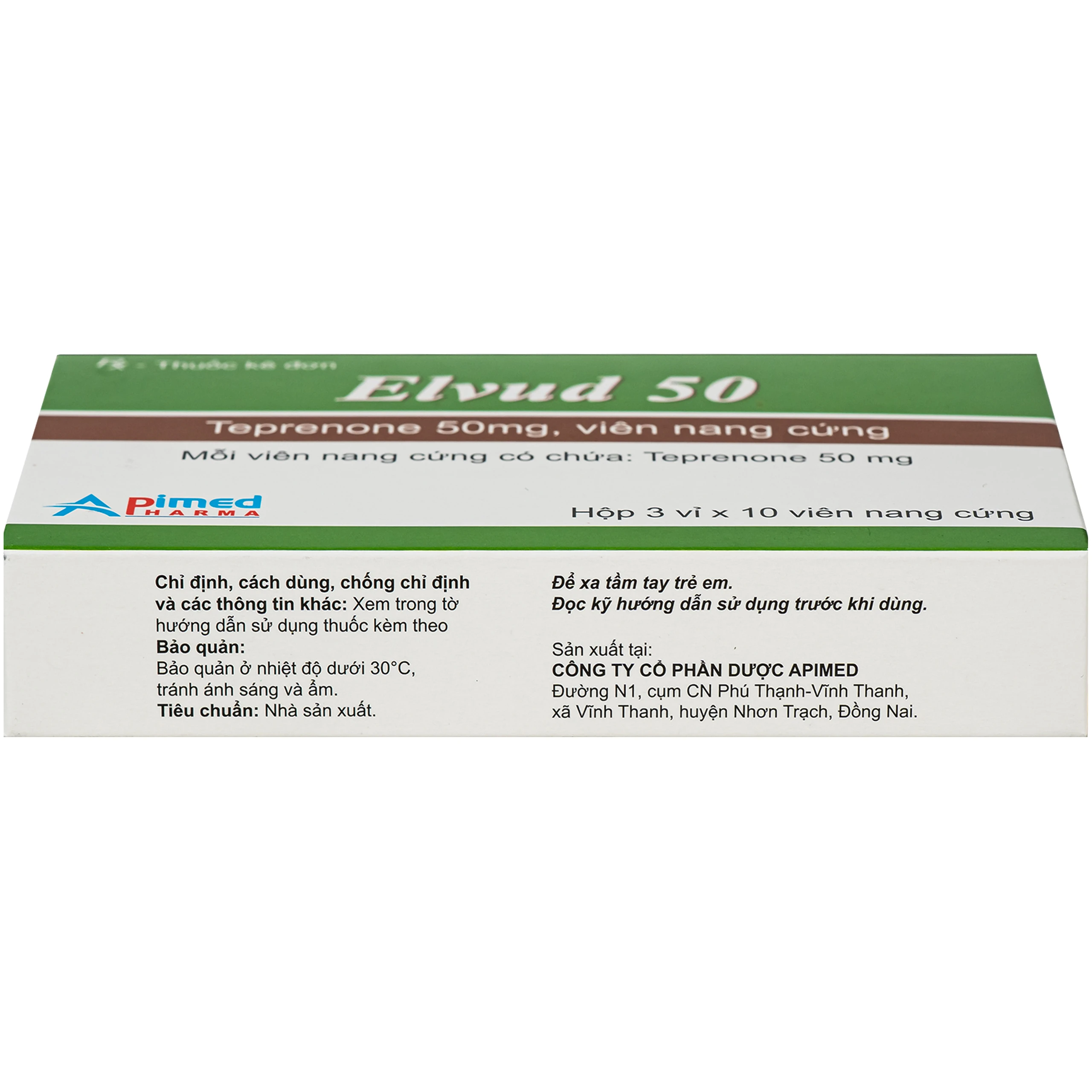 Thuốc Elvud 50mg Apimed điều trị viêm loét dạ dày và cải thiện tổn thương niêm mạc dạ dày (3 vỉ x 10 viên) 4