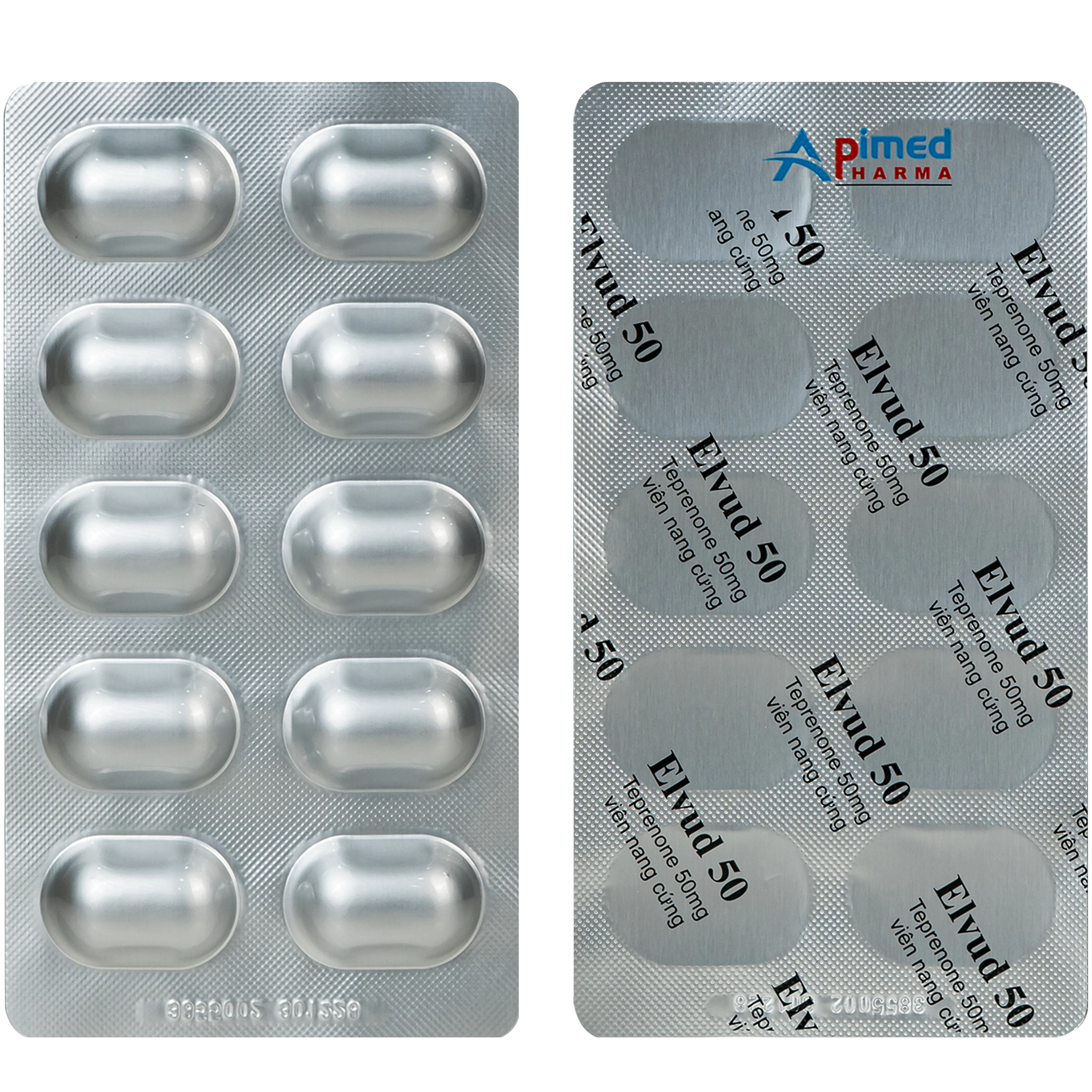 Thuốc Elvud 50mg Apimed điều trị viêm loét dạ dày và cải thiện tổn thương niêm mạc dạ dày (3 vỉ x 10 viên) 6