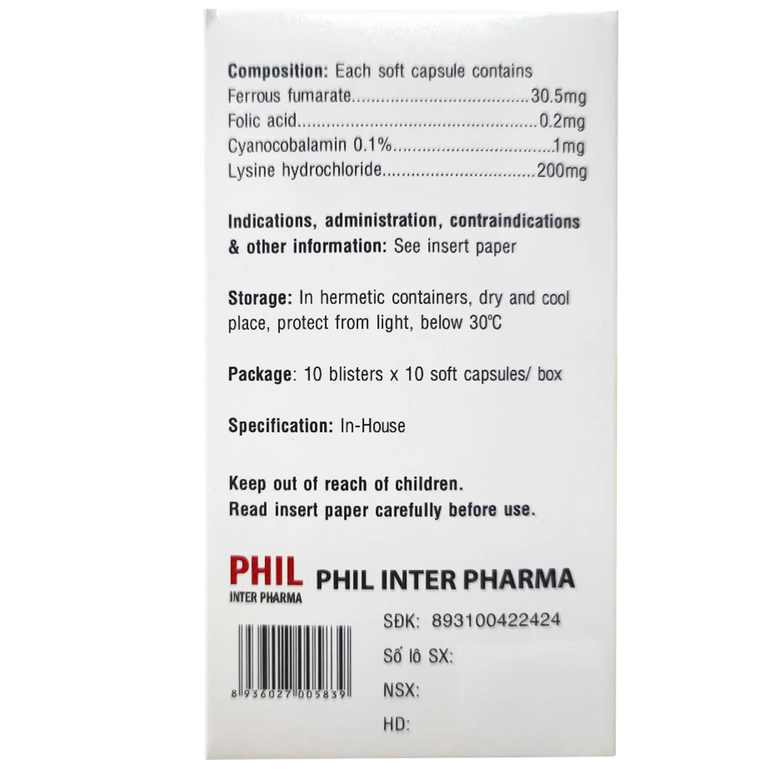Thuốc Femirat dự phòng và điều trị thiếu sắt, acid folic (10 vỉ 10 viên) 2