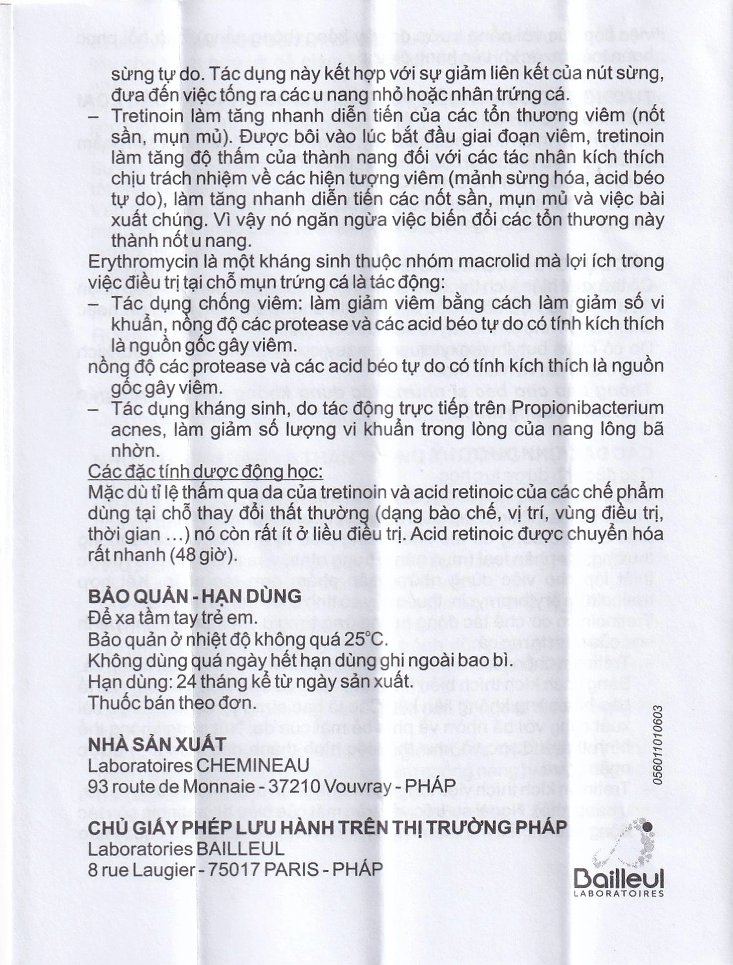 Gel bôi ngoài da Erylik điều trị tại chỗ mụn trứng cá mức độ trung bình (30g)