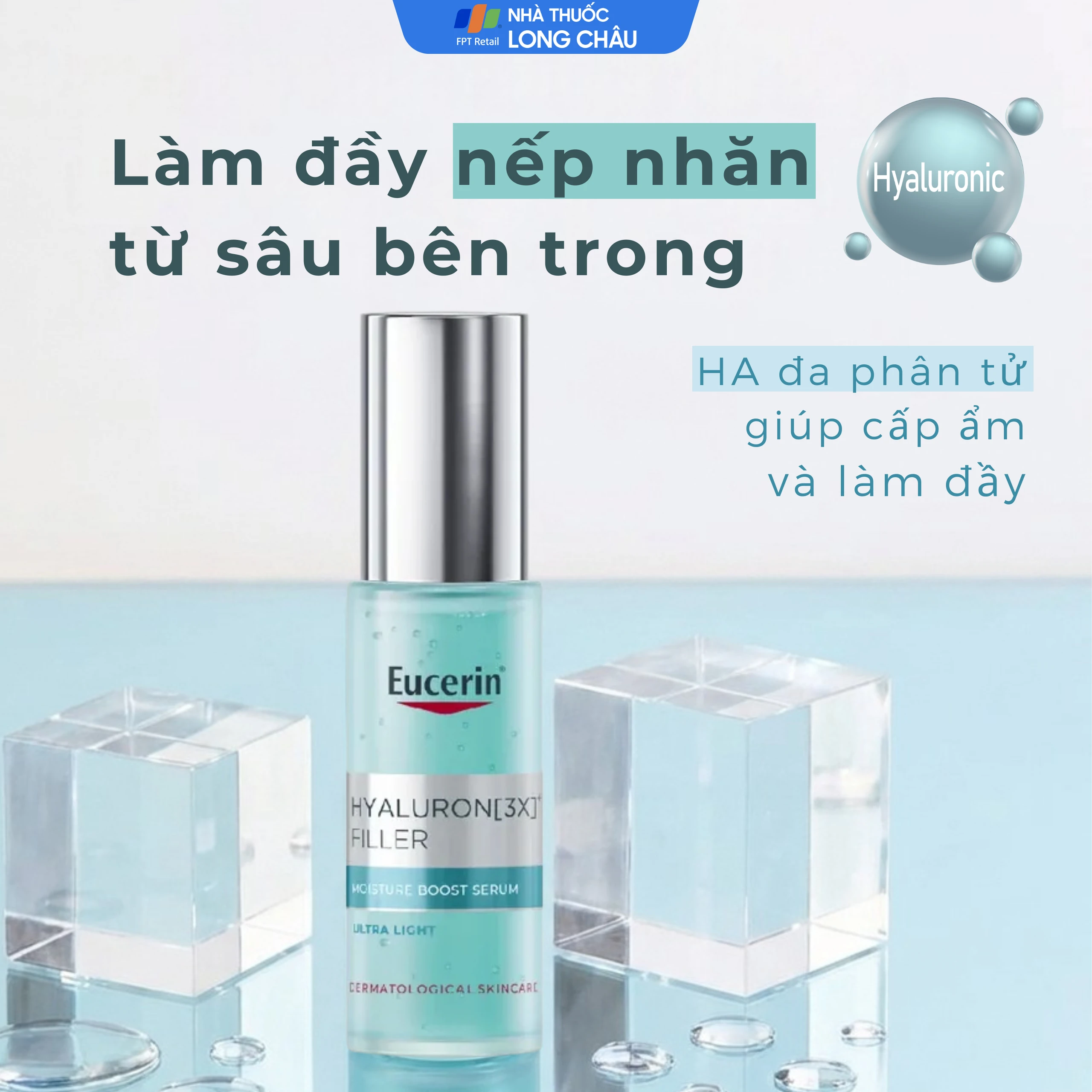Tinh chất Eucerin Anti-Age Hyaluron-Filler Moisture Filler cấp ẩm ngăn ngừa lão hóa (30ml)