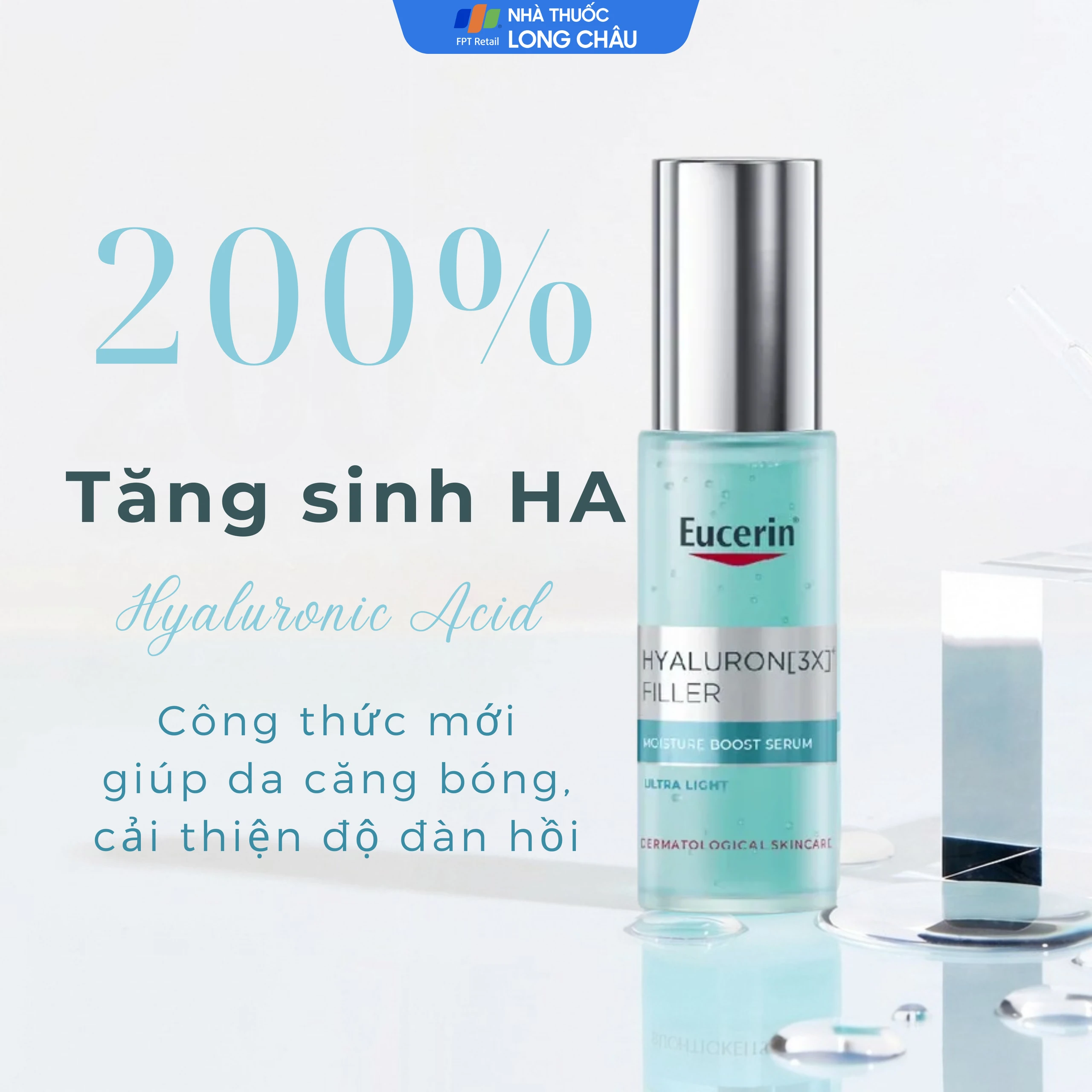 Tinh chất Eucerin Anti-Age Hyaluron-Filler Moisture Filler cấp ẩm ngăn ngừa lão hóa (30ml)