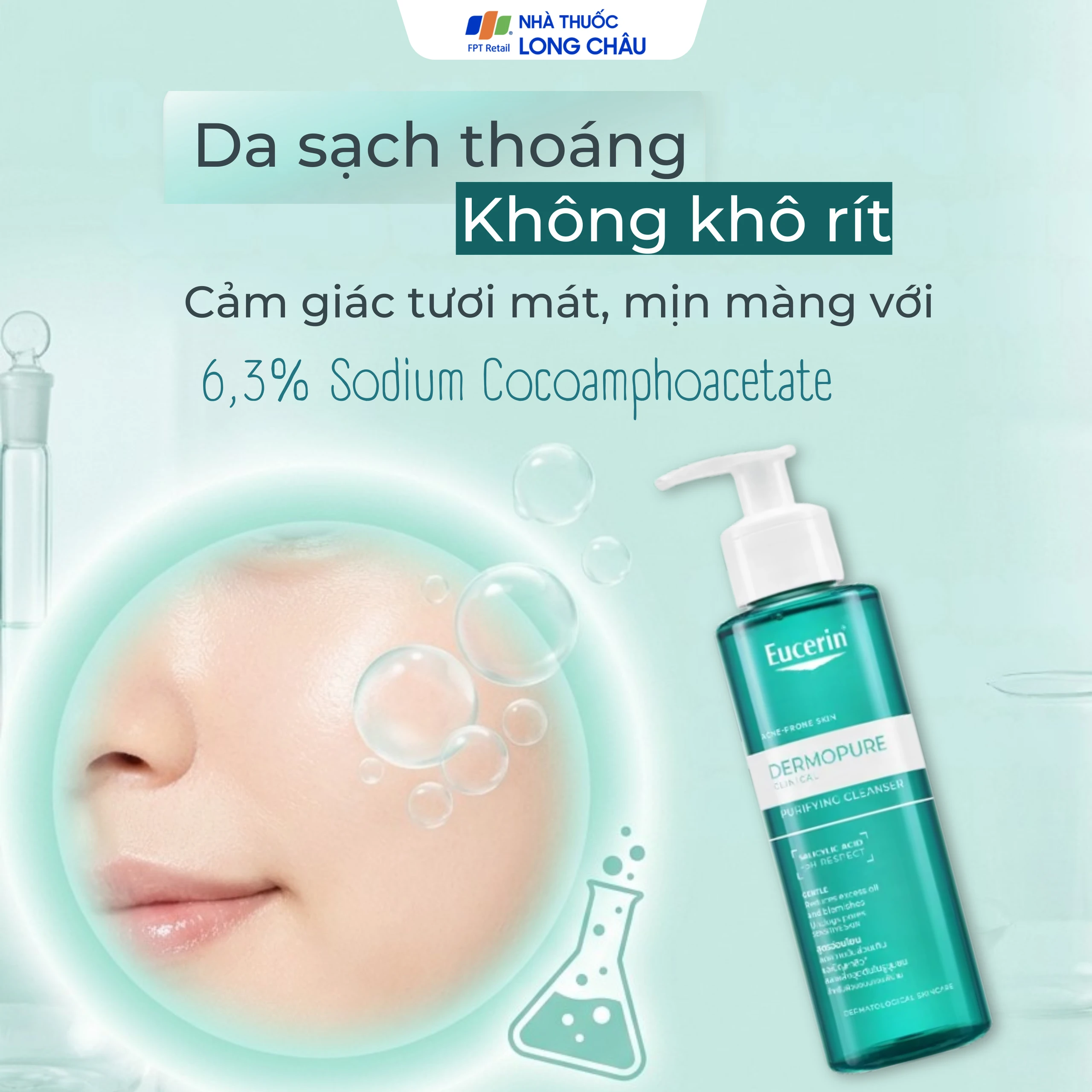 Gel rửa mặt cho da nhờn mụn Eucerin Pro Acne Cleansing (200ml)