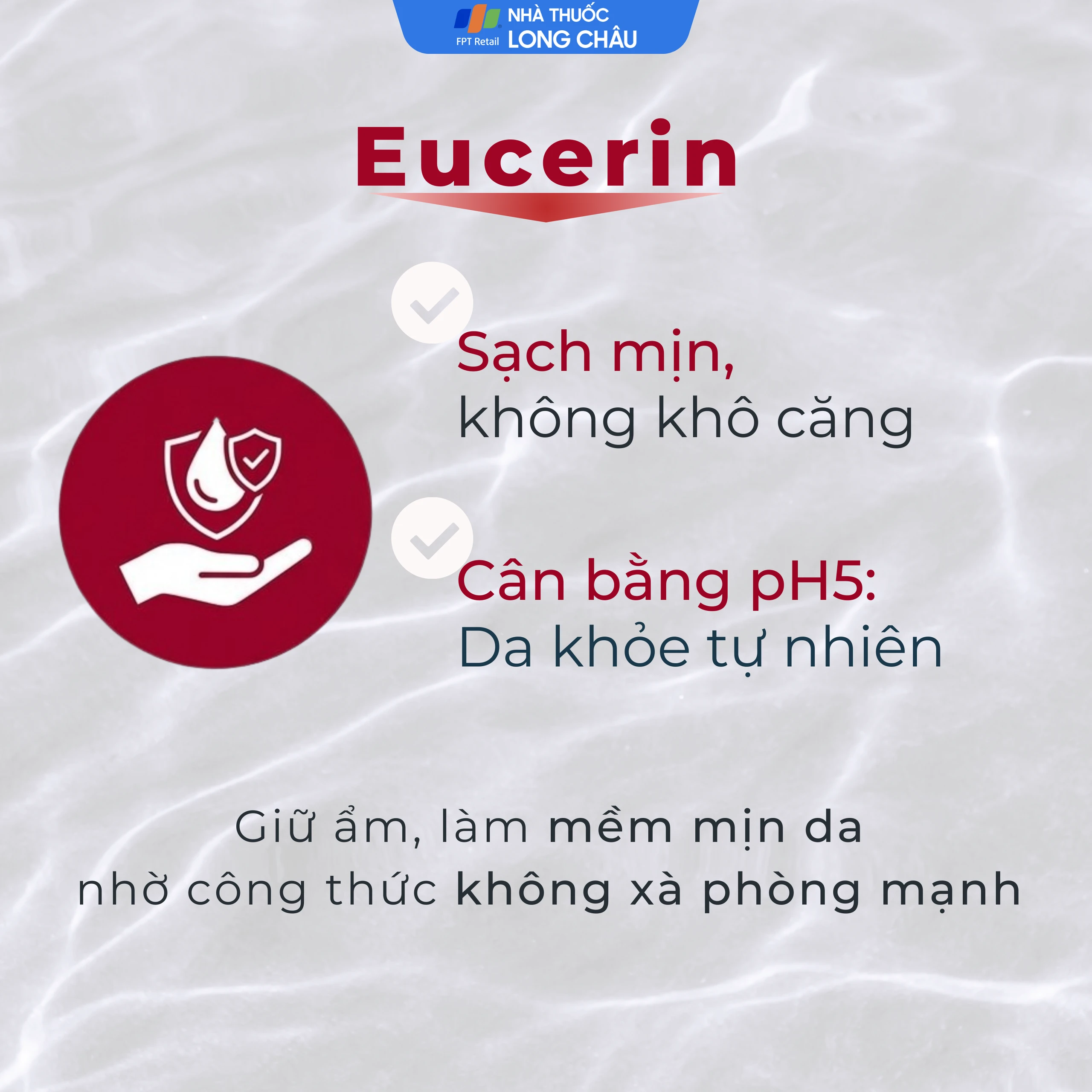 Sữa rửa mặt Eucerin pH5 Facial Cleanser Sensitive Skin làm sạch sâu cho da nhạy cảm (400ml)