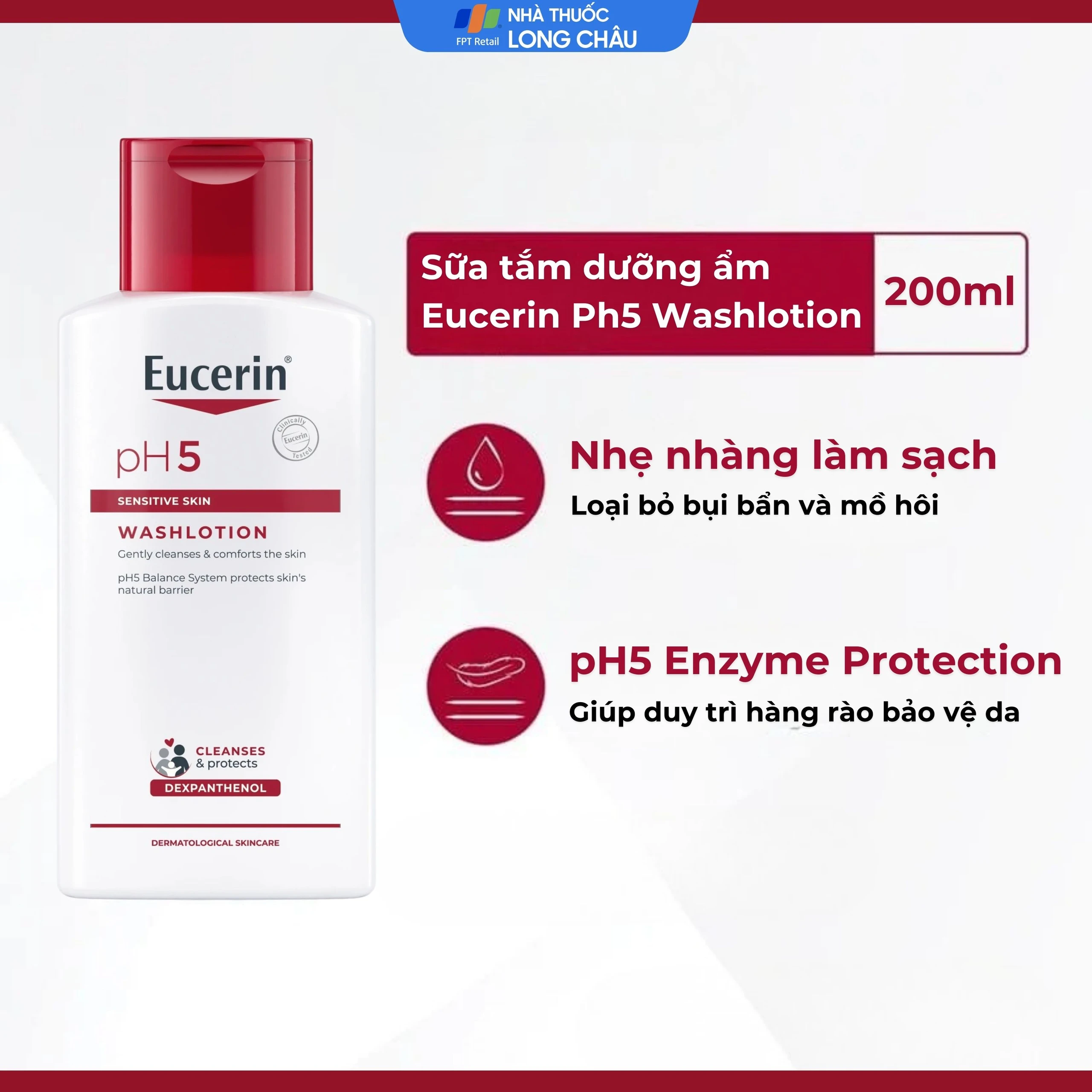 Sữa tắm dưỡng ẩm Eucerin Ph5 Washlotion 200ml