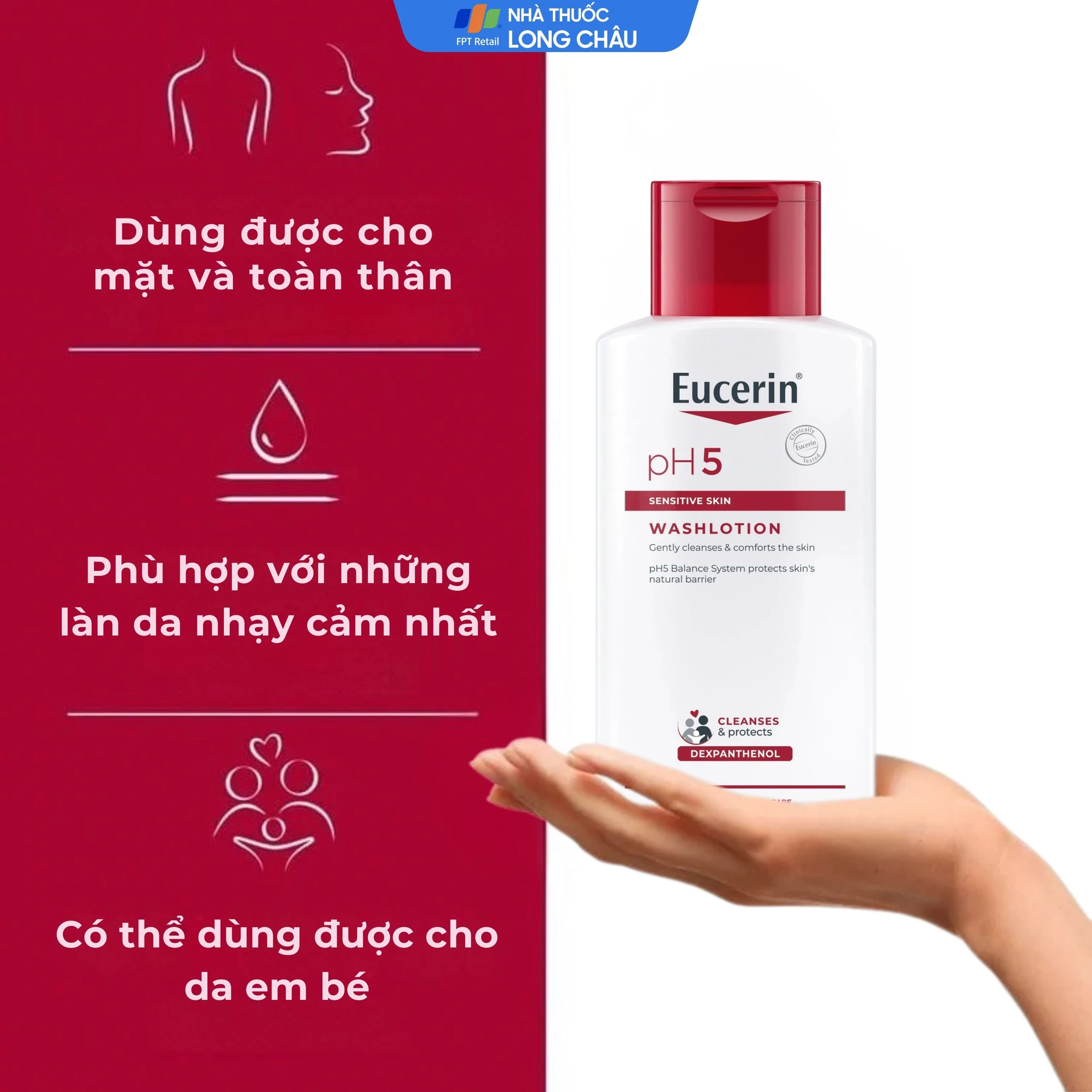 Sữa tắm dưỡng ẩm Eucerin Ph5 Washlotion 200ml