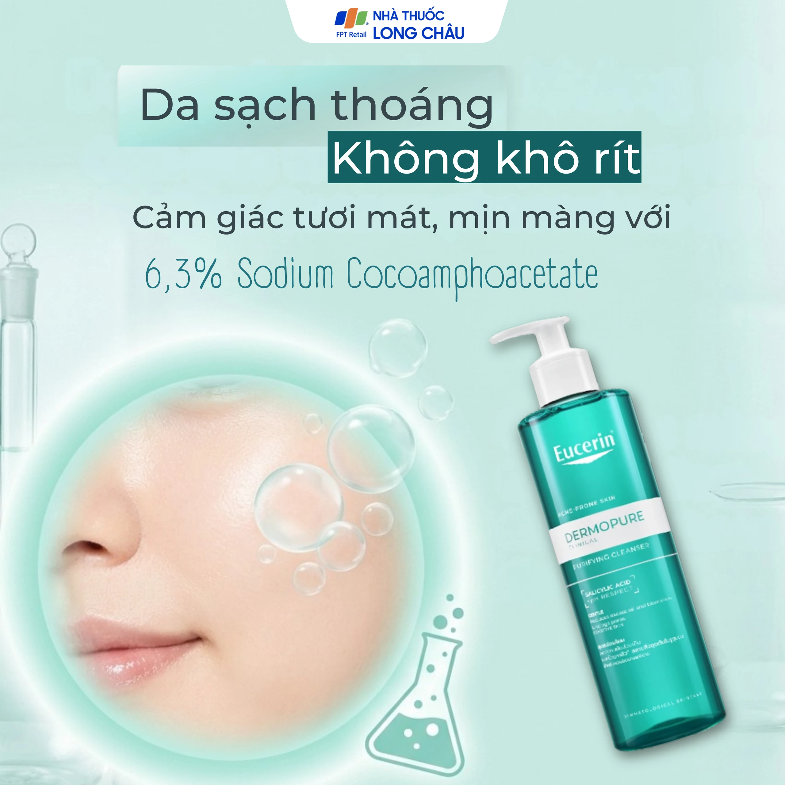 Gel rửa mặt Eucerin Pro Acne Cleansing Gel dành cho da nhờn, mụn (400ml)