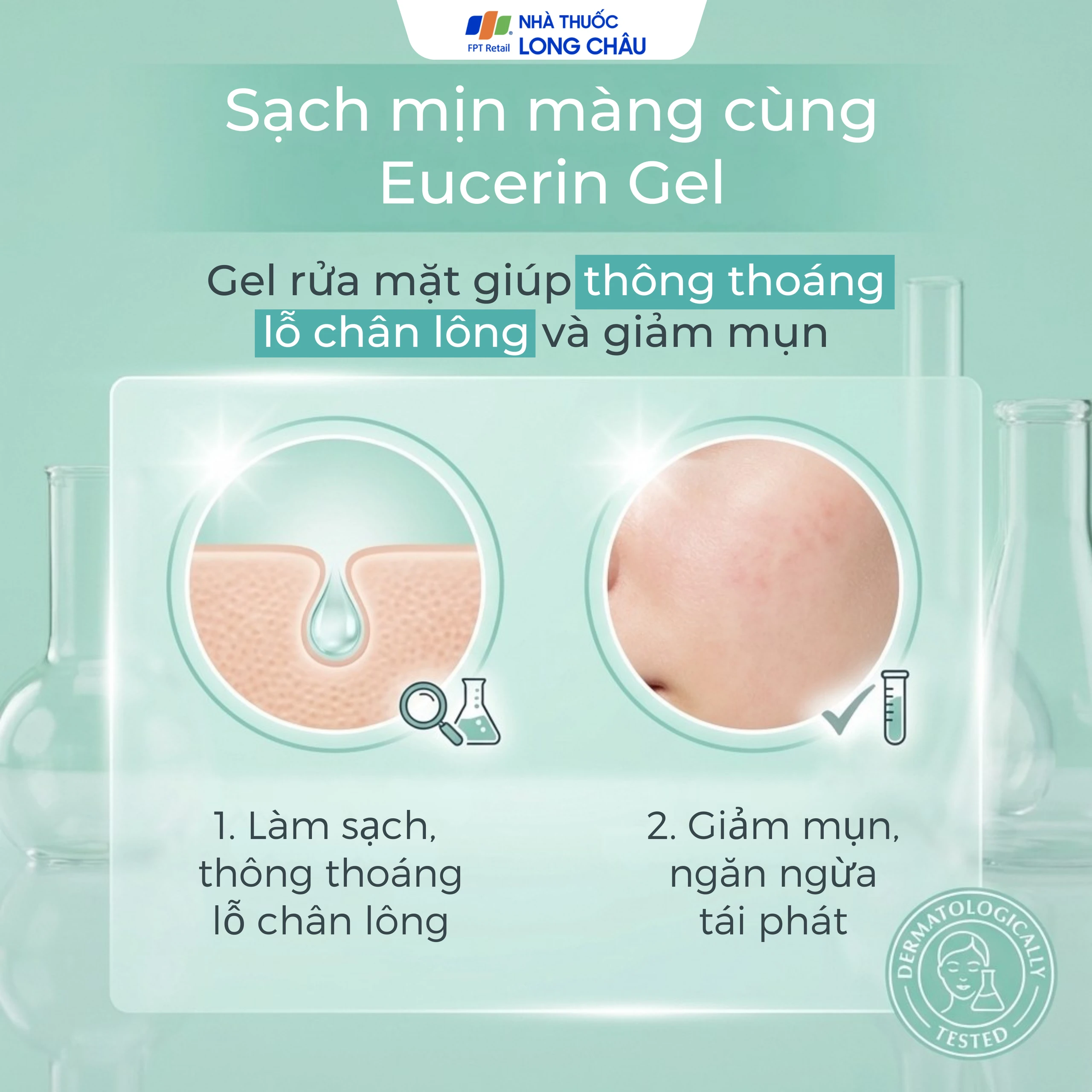 Gel rửa mặt Eucerin Pro Acne Cleansing Gel dành cho da nhờn, mụn (400ml)