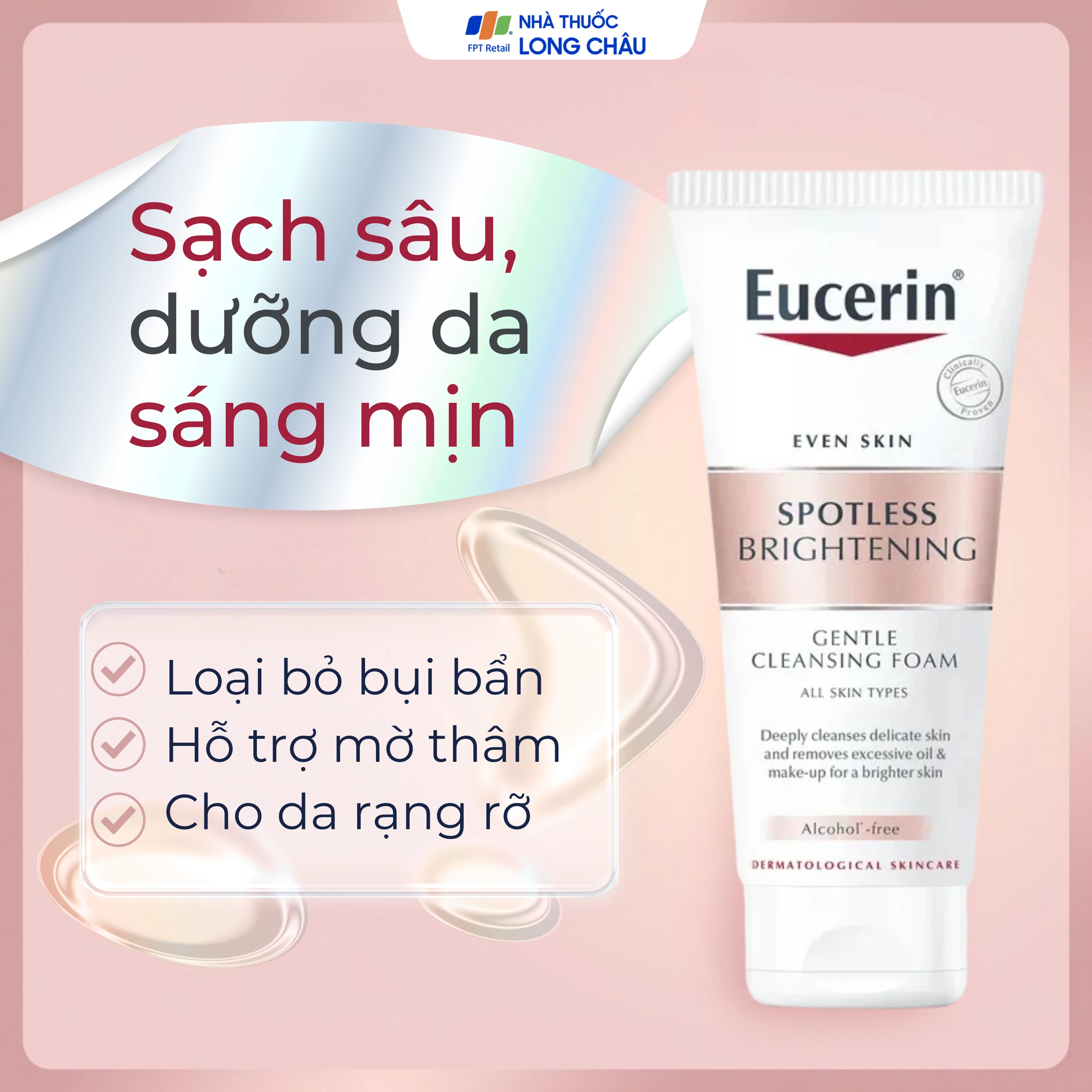 Sữa rửa mặt Eucerin Spotless Brightening Cleansing Foam sáng da (50g)