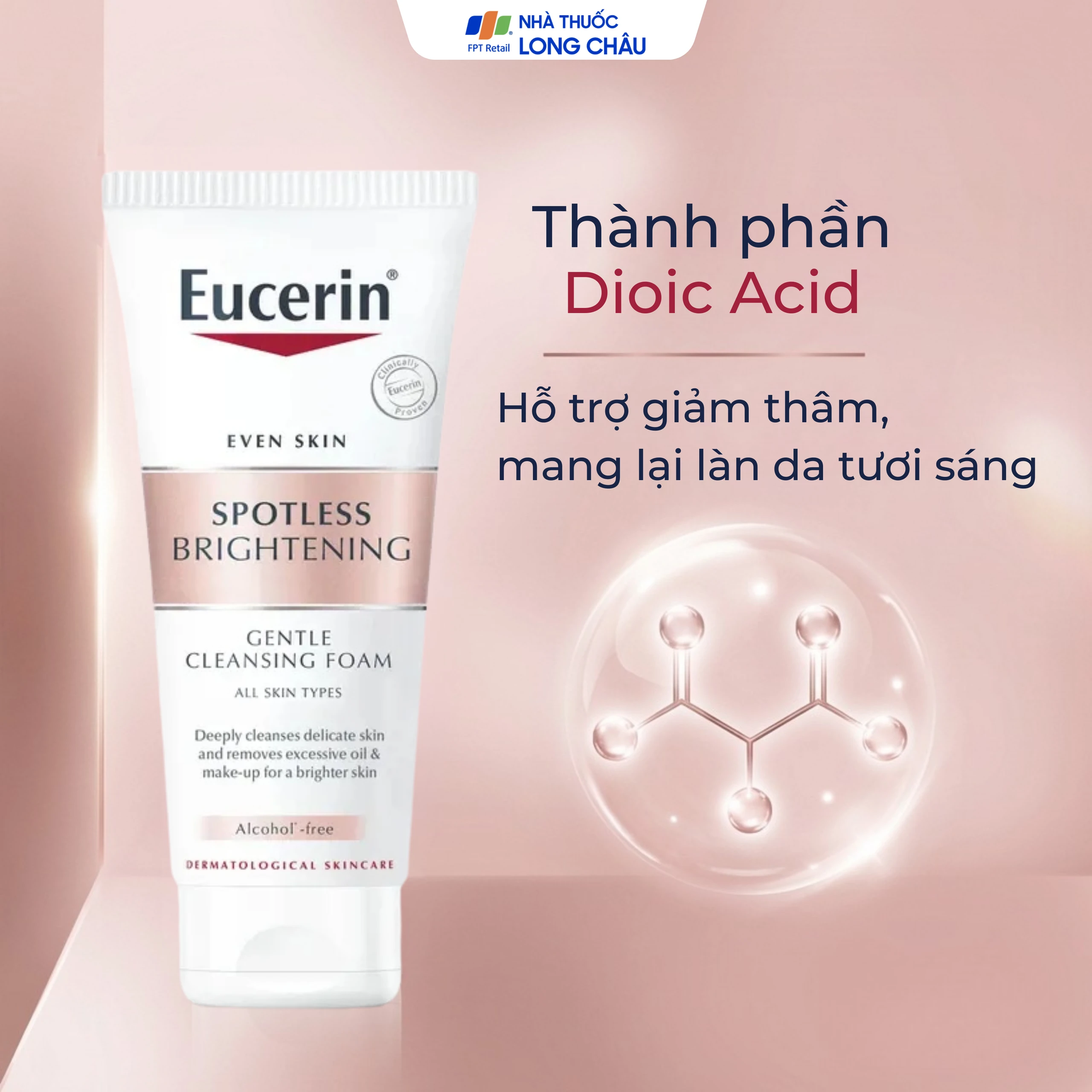 Sữa rửa mặt Eucerin Spotless Brightening Cleansing Foam sáng da (50g)
