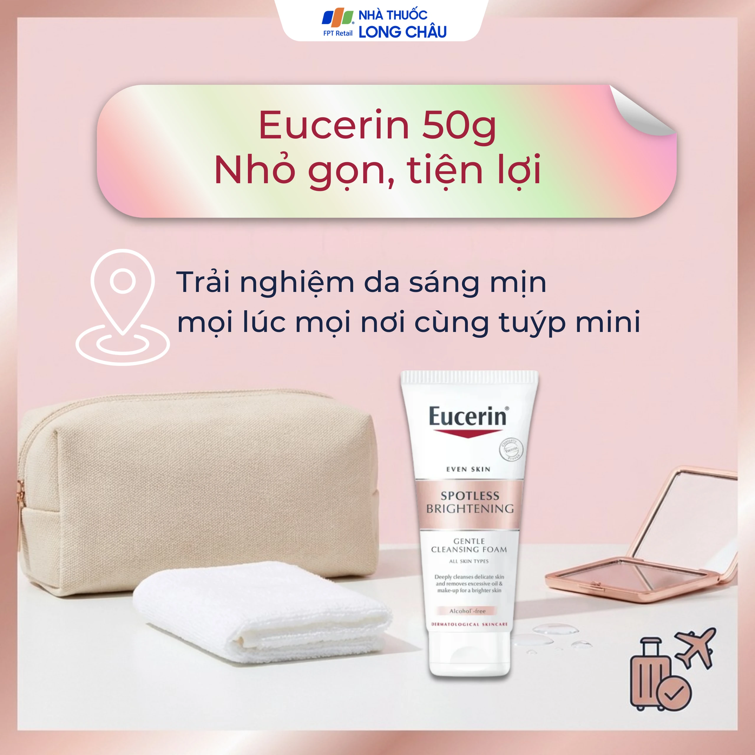 Sữa rửa mặt Eucerin Spotless Brightening Cleansing Foam sáng da (50g)