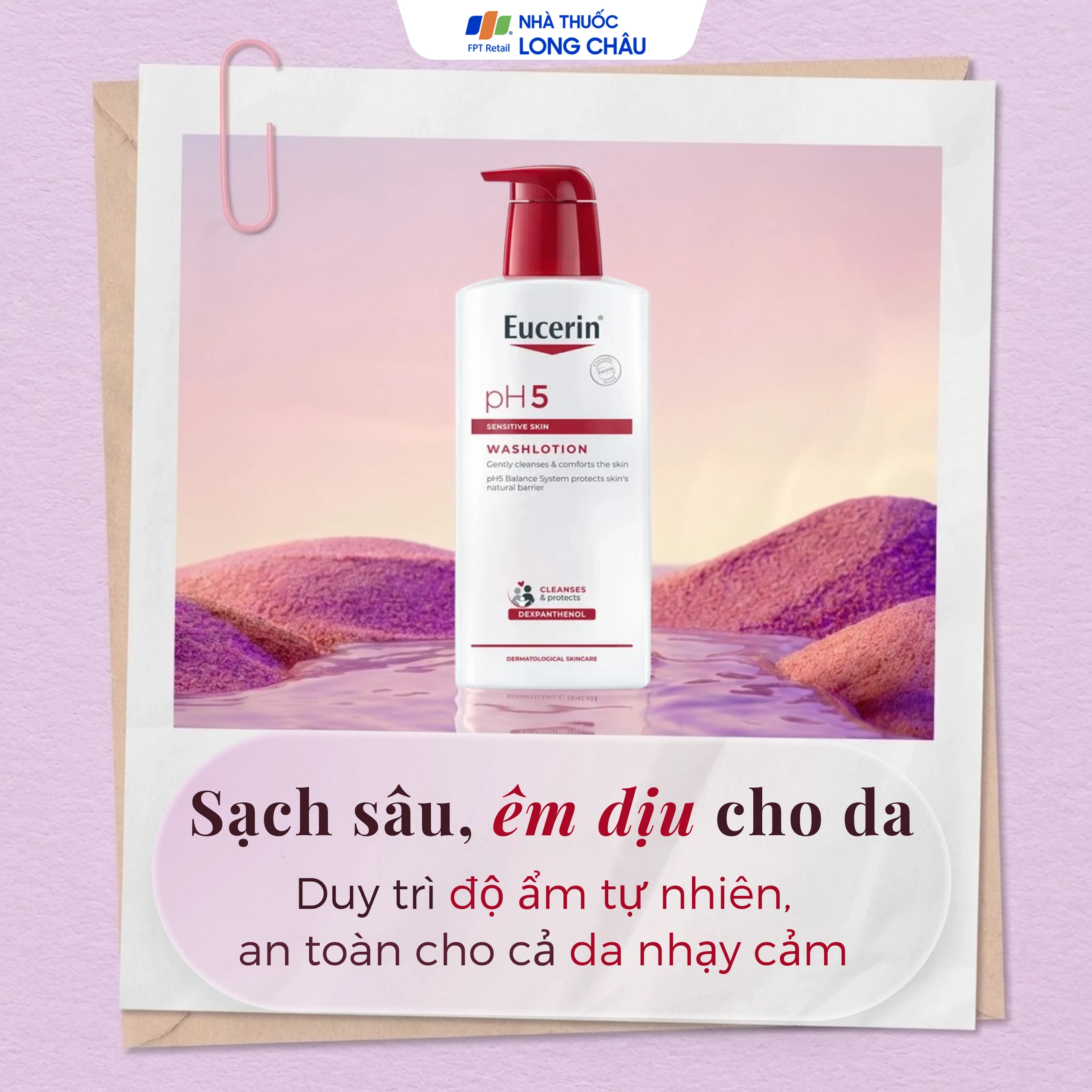 Sữa tắm Eucerin pH5 Washlotion 63073 cho da nhạy cảm (400ml)