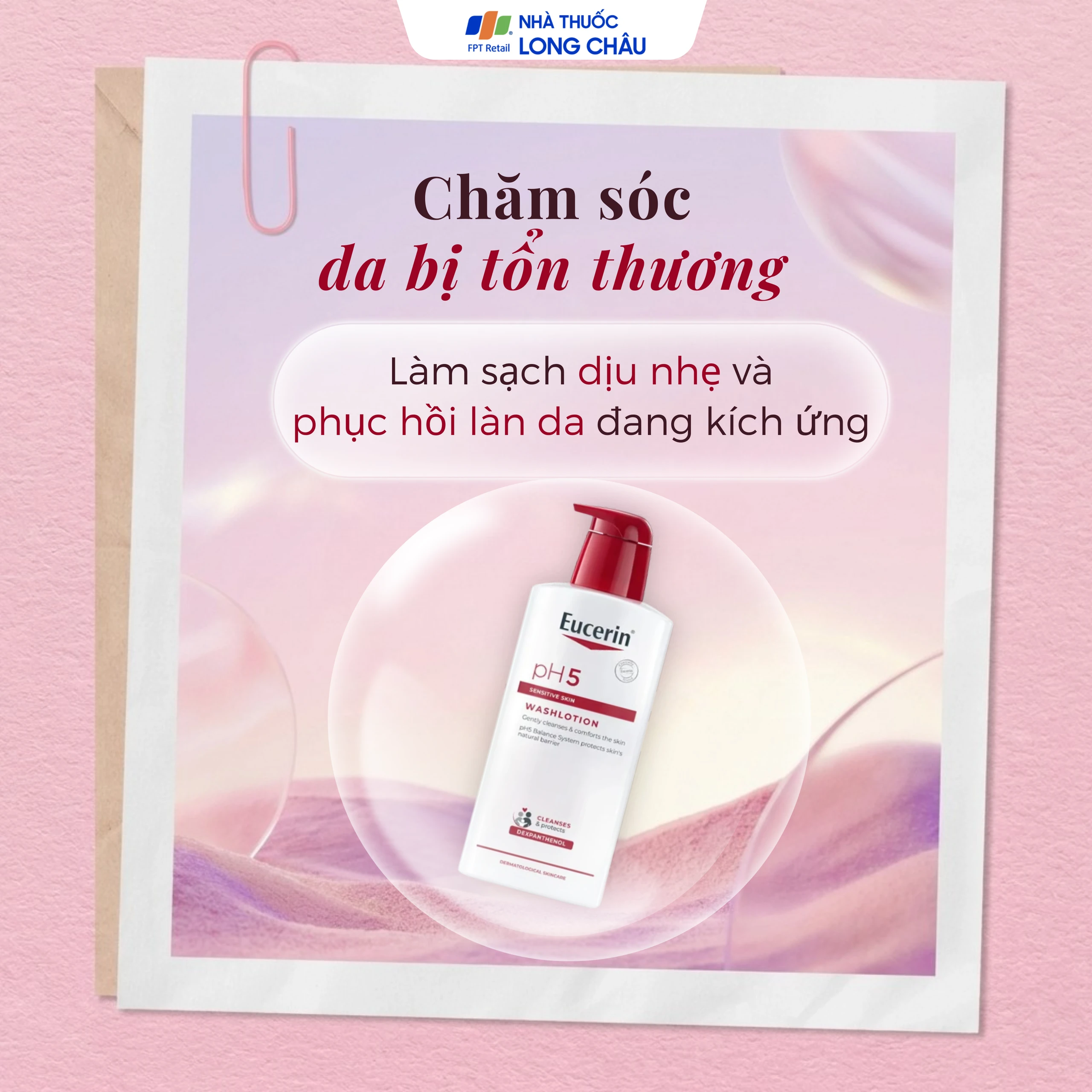 Sữa tắm Eucerin pH5 Washlotion 63073 cho da nhạy cảm (400ml)