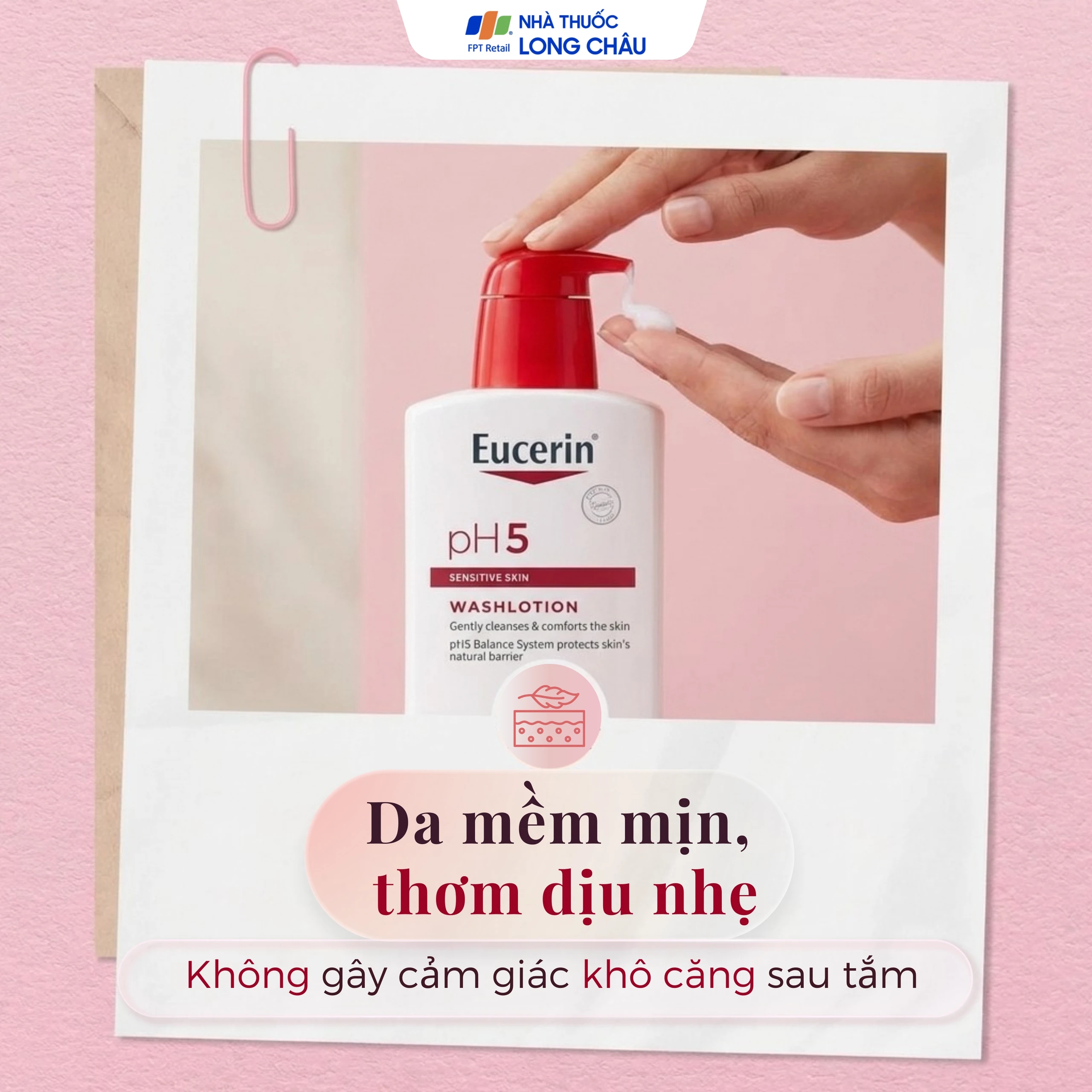 Sữa tắm Eucerin pH5 Washlotion 63073 cho da nhạy cảm (400ml)