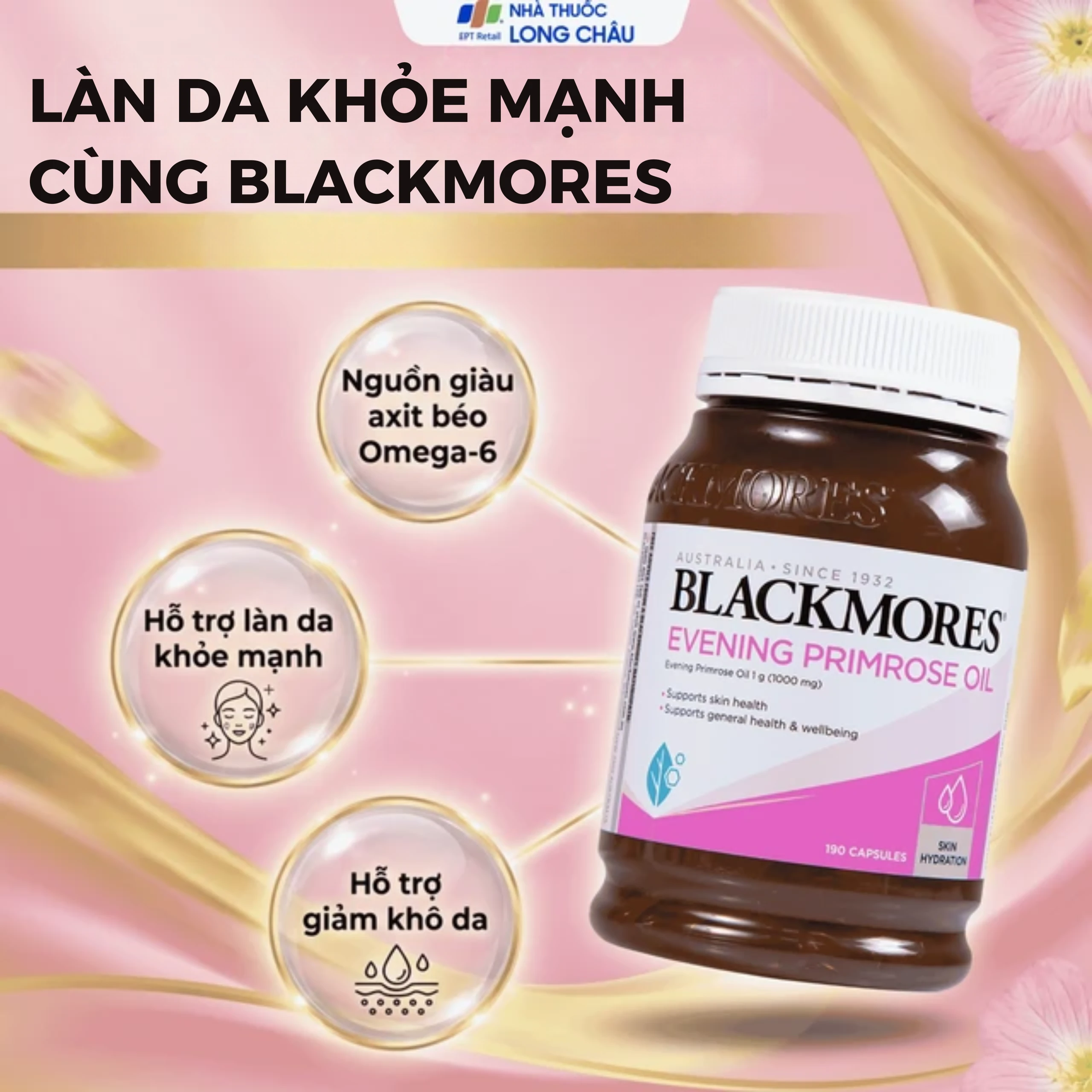 Viên hỗ trợ làn da khỏe mạnh Blackmores Evening Primrose Oil (190 viên) 3