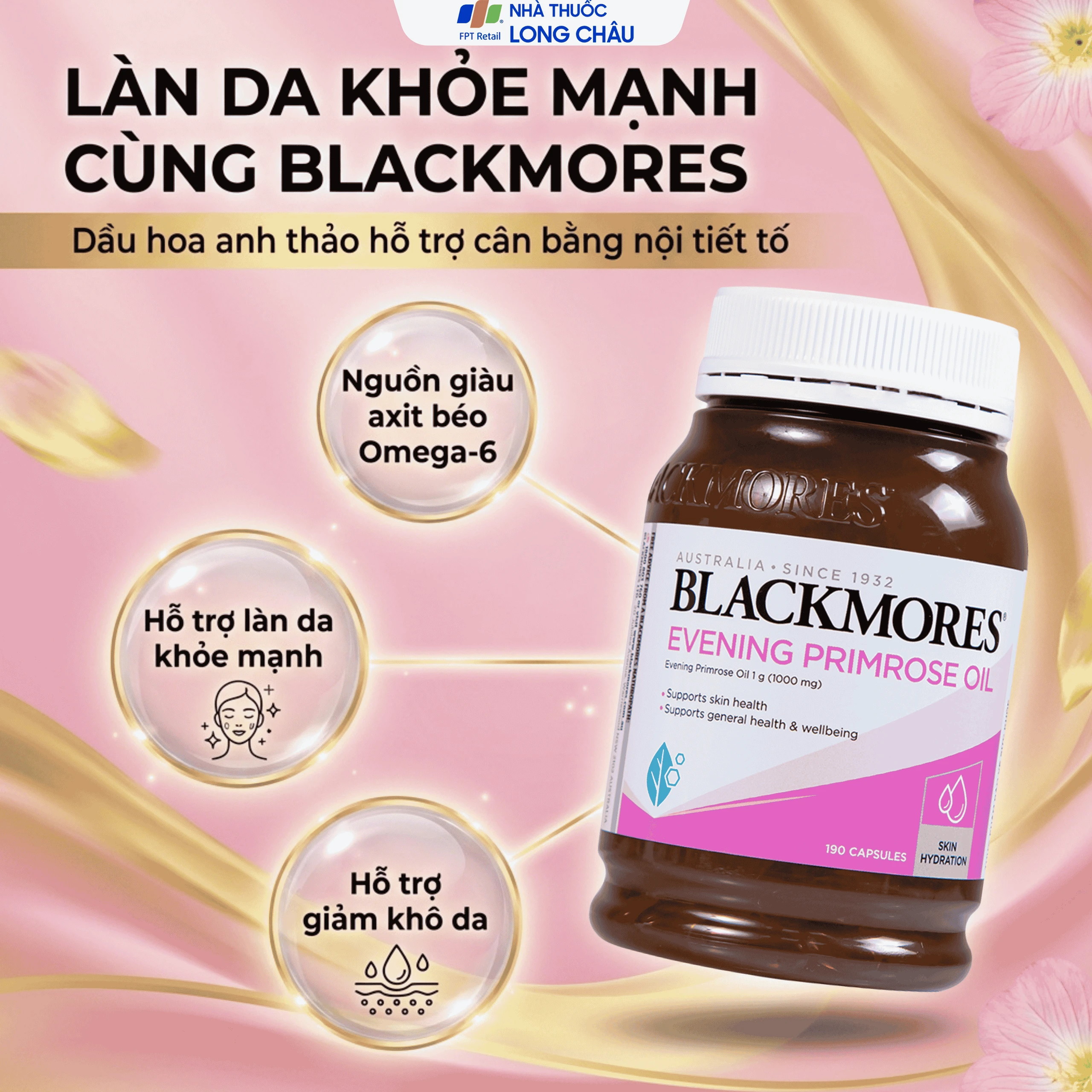 Viên hỗ trợ làn da khỏe mạnh Blackmores Evening Primrose Oil (190 viên) 3
