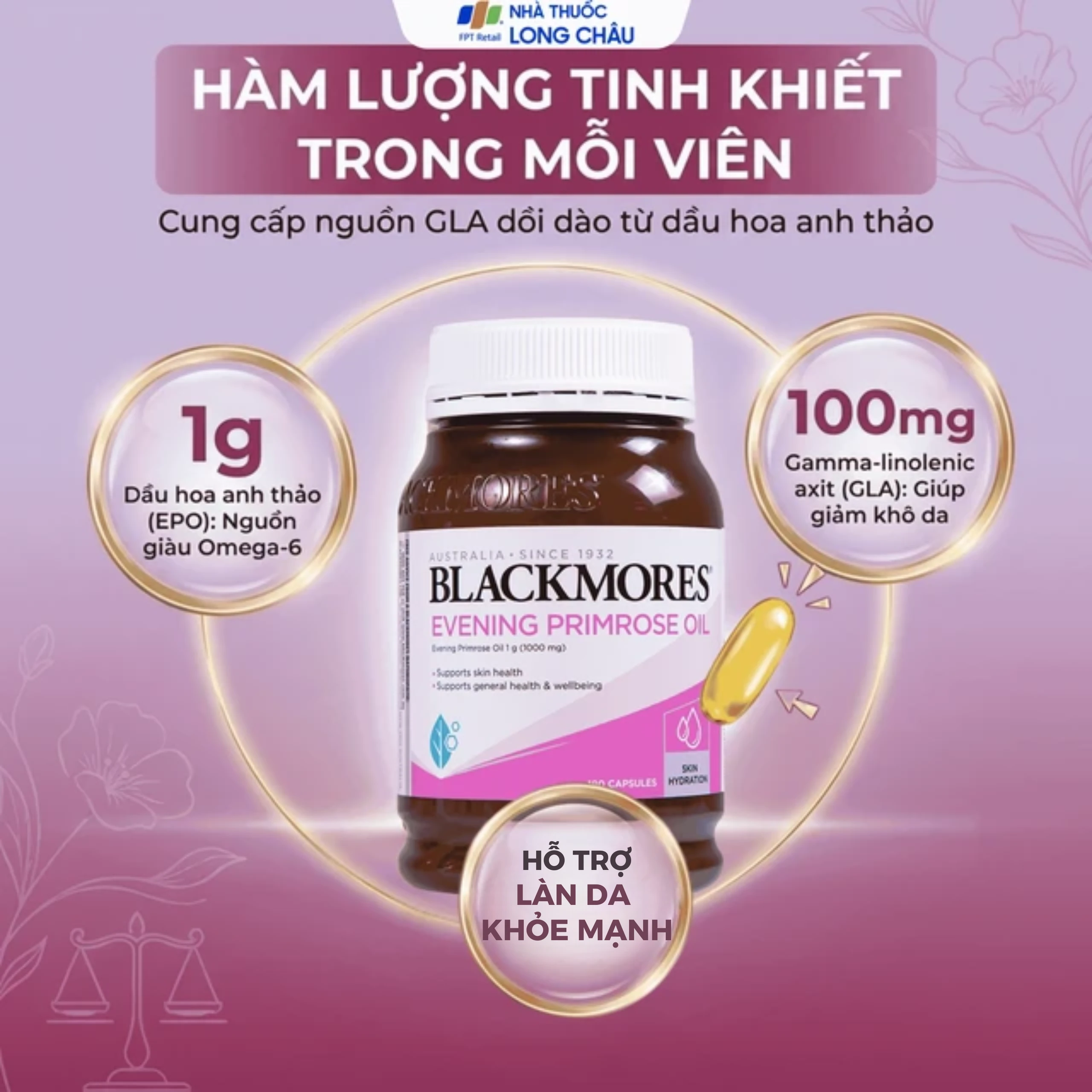 Viên hỗ trợ làn da khỏe mạnh Blackmores Evening Primrose Oil (190 viên) 4