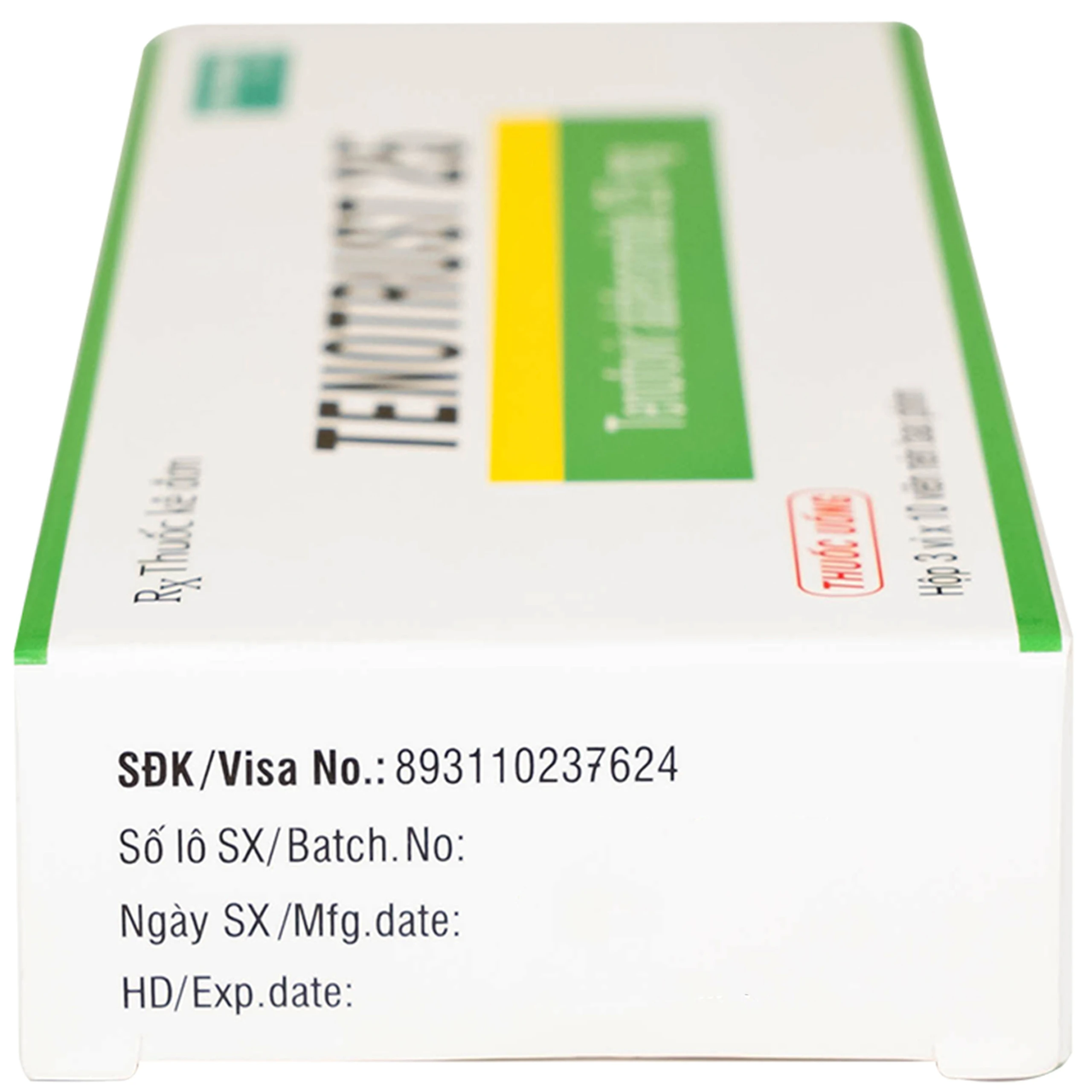 Thuốc Tenotrust 25 BV Pharma điều trị viêm gan B mãn tính ở người lớn và trẻ em (3 vỉ x 10 viên)