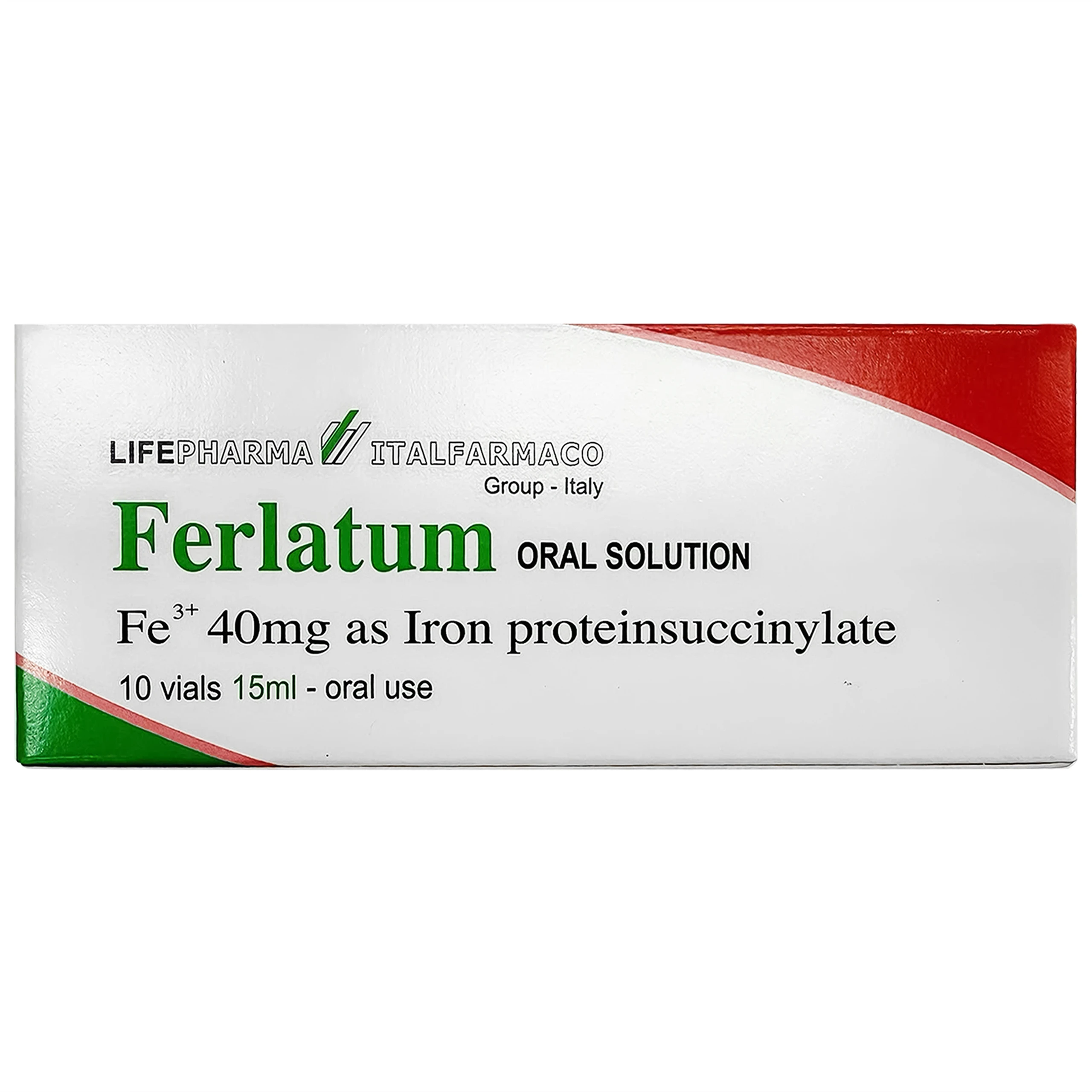 Dung dịch Ferlatum Italfarmaco điều trị thiếu sắt (10 chai x 15ml)