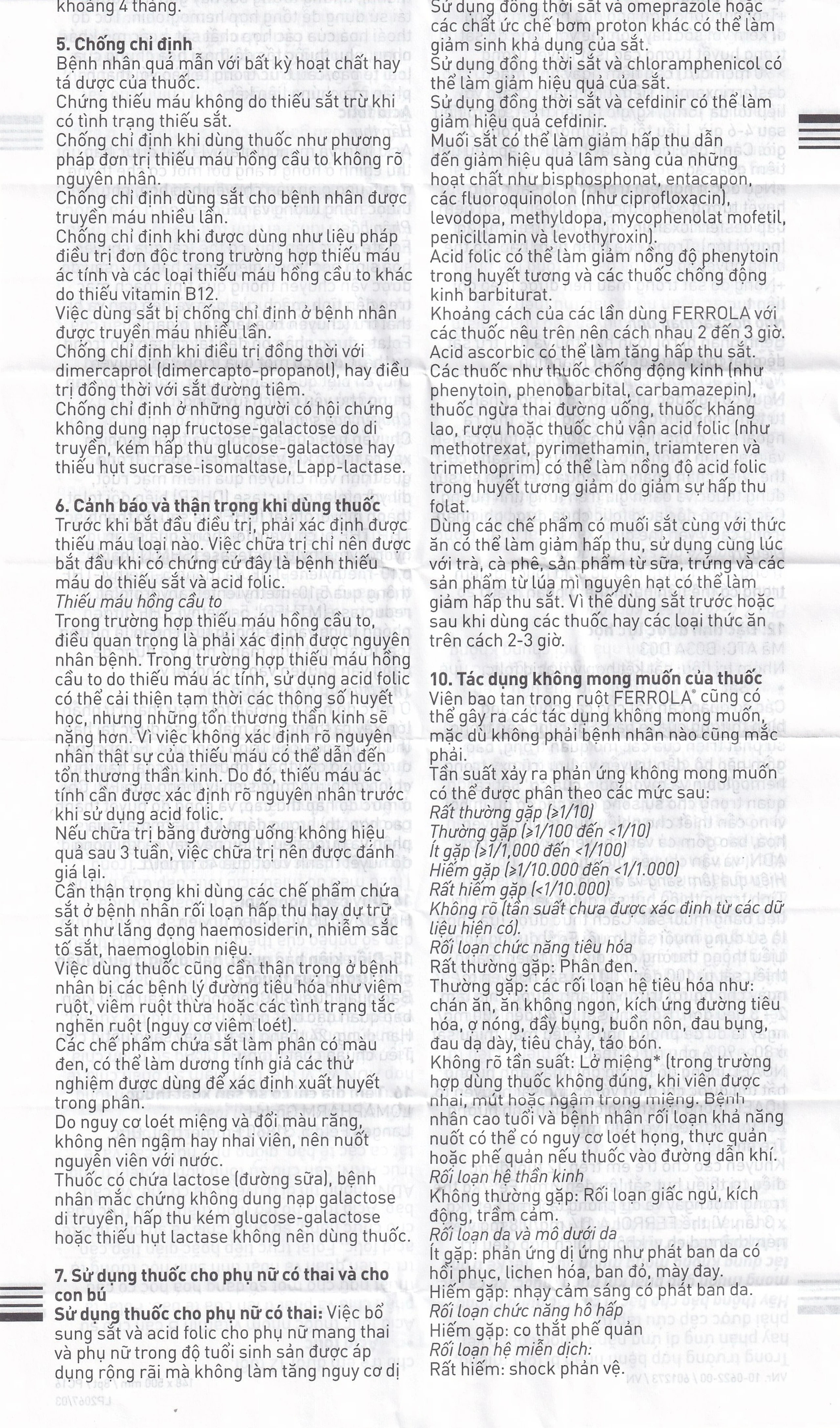 Thuốc Ferrola Worwag điều trị thiếu máu do thiếu sắt (5 vỉ x 10 viên)