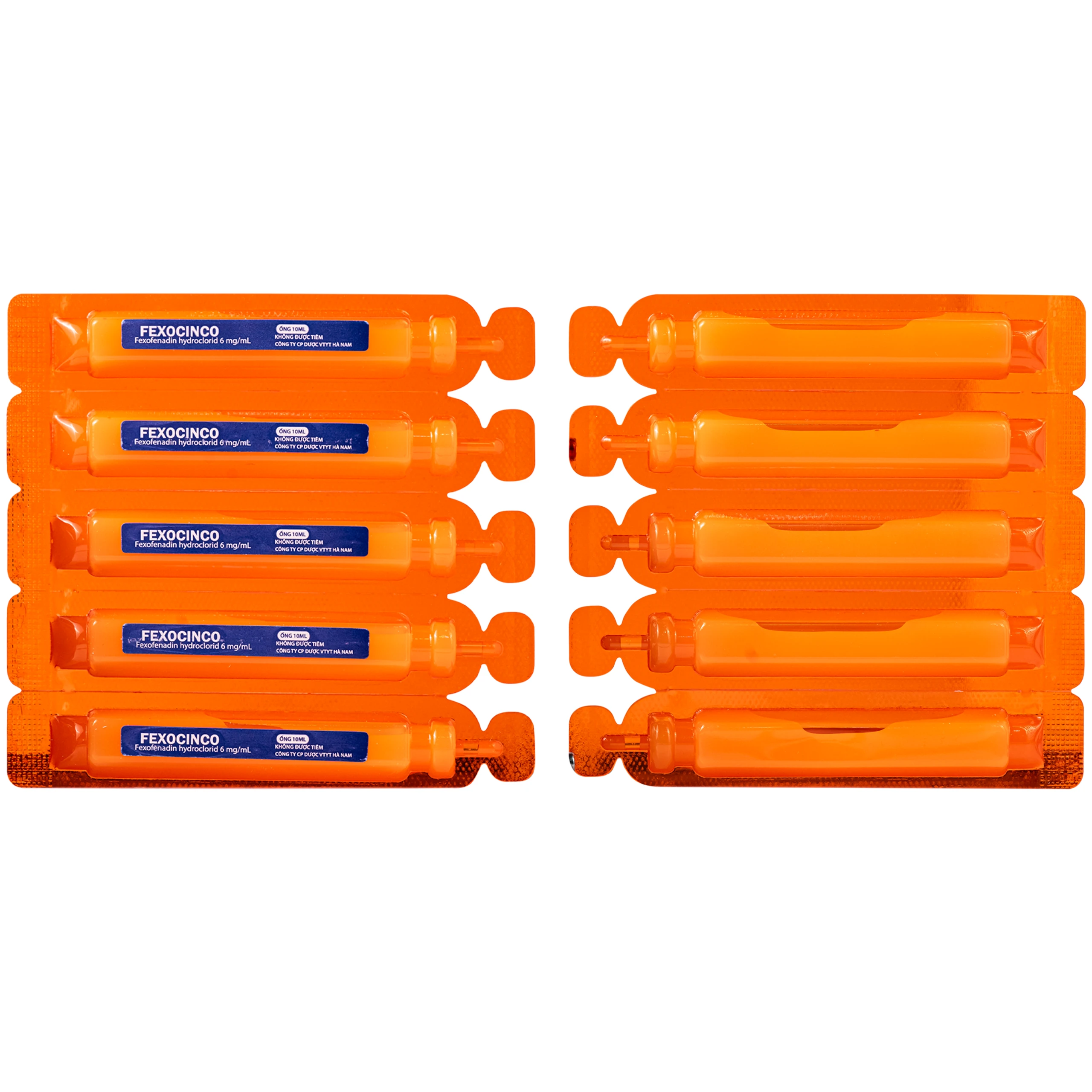 Thuốc Fexocinco 6mg Hà Nam điều trị triệu chứng viêm mũi dị ứng và mày đay mạn tính (20 ống x 10ml) 4