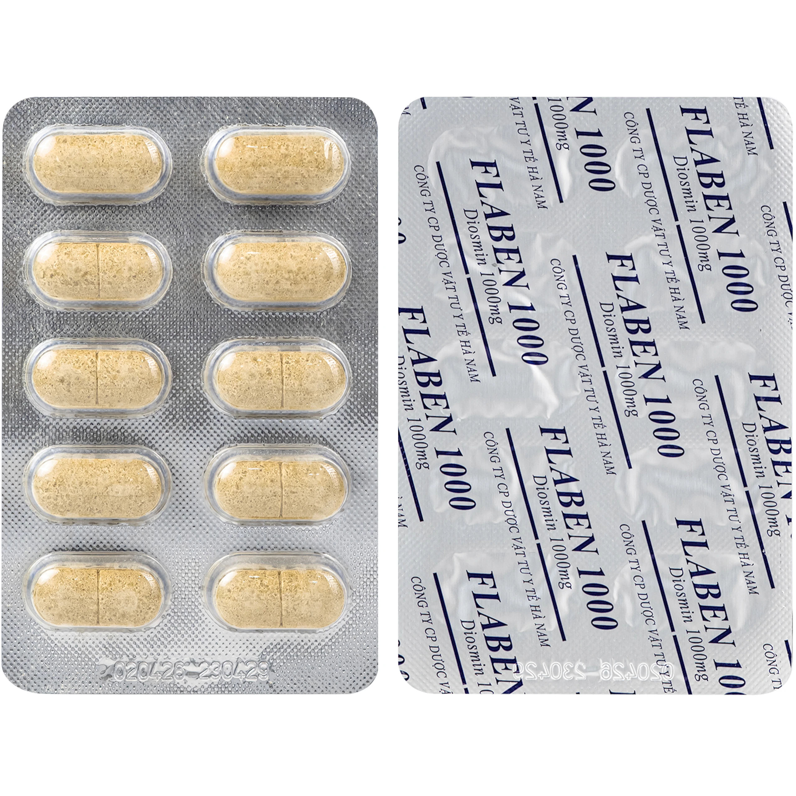 Thuốc Flaben 1000 Hà Nam điều trị các dấu hiệu và triệu chứng của suy tuần hoàn tĩnh mạch mãn tính (3 vỉ x 10 viên) 4