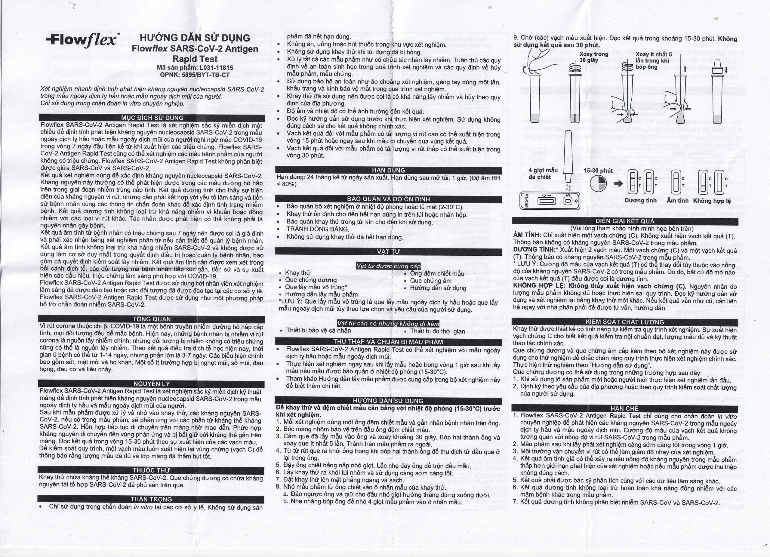 Kit test Covid Flowflex khay thử xét nghiệm kháng nguyên Sars Cov-2 (25 kit)