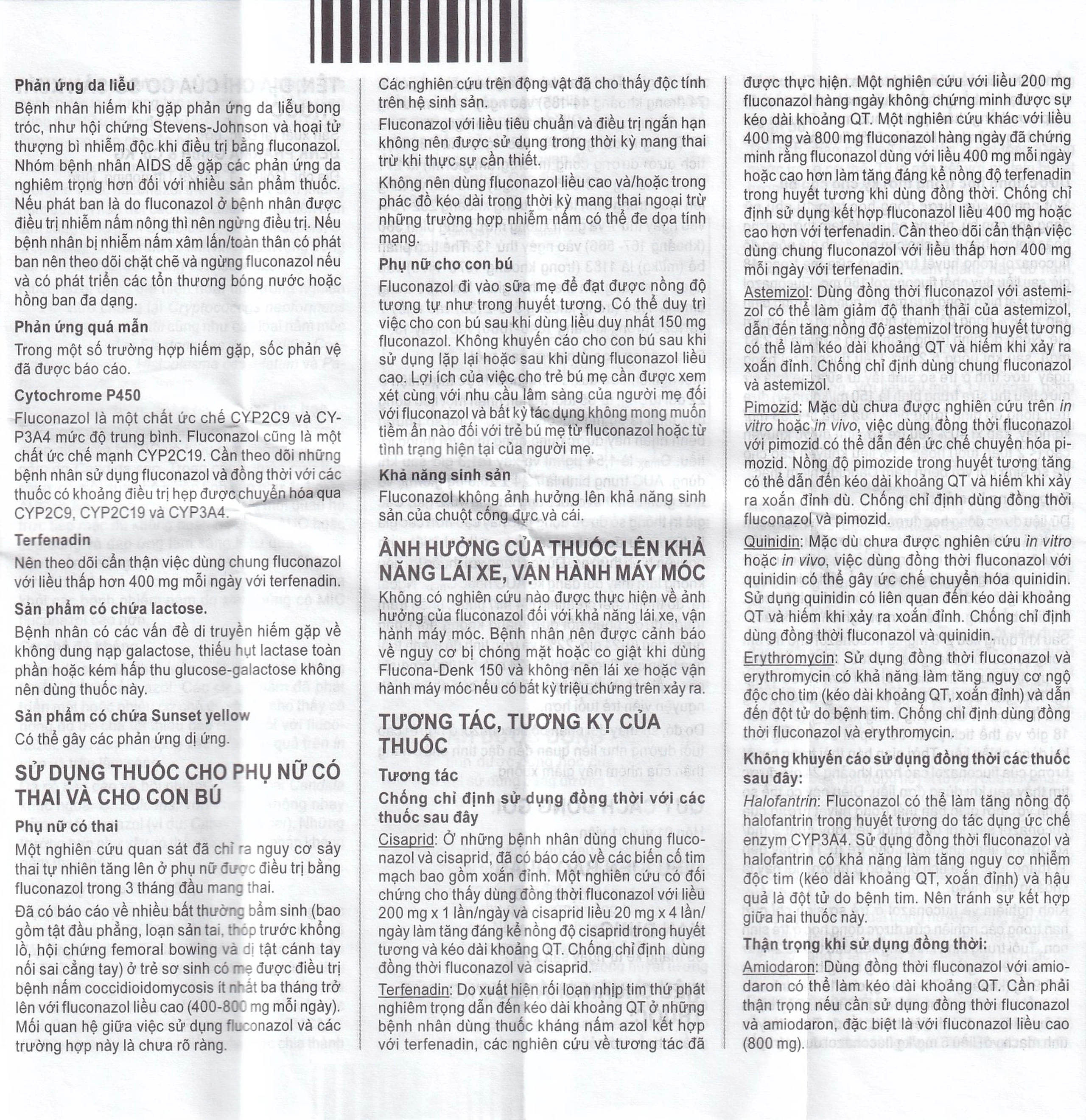 Thuốc Flucona-Denk 150mg điều trị nhiễm nấm candida ở người lớn (1 viên)