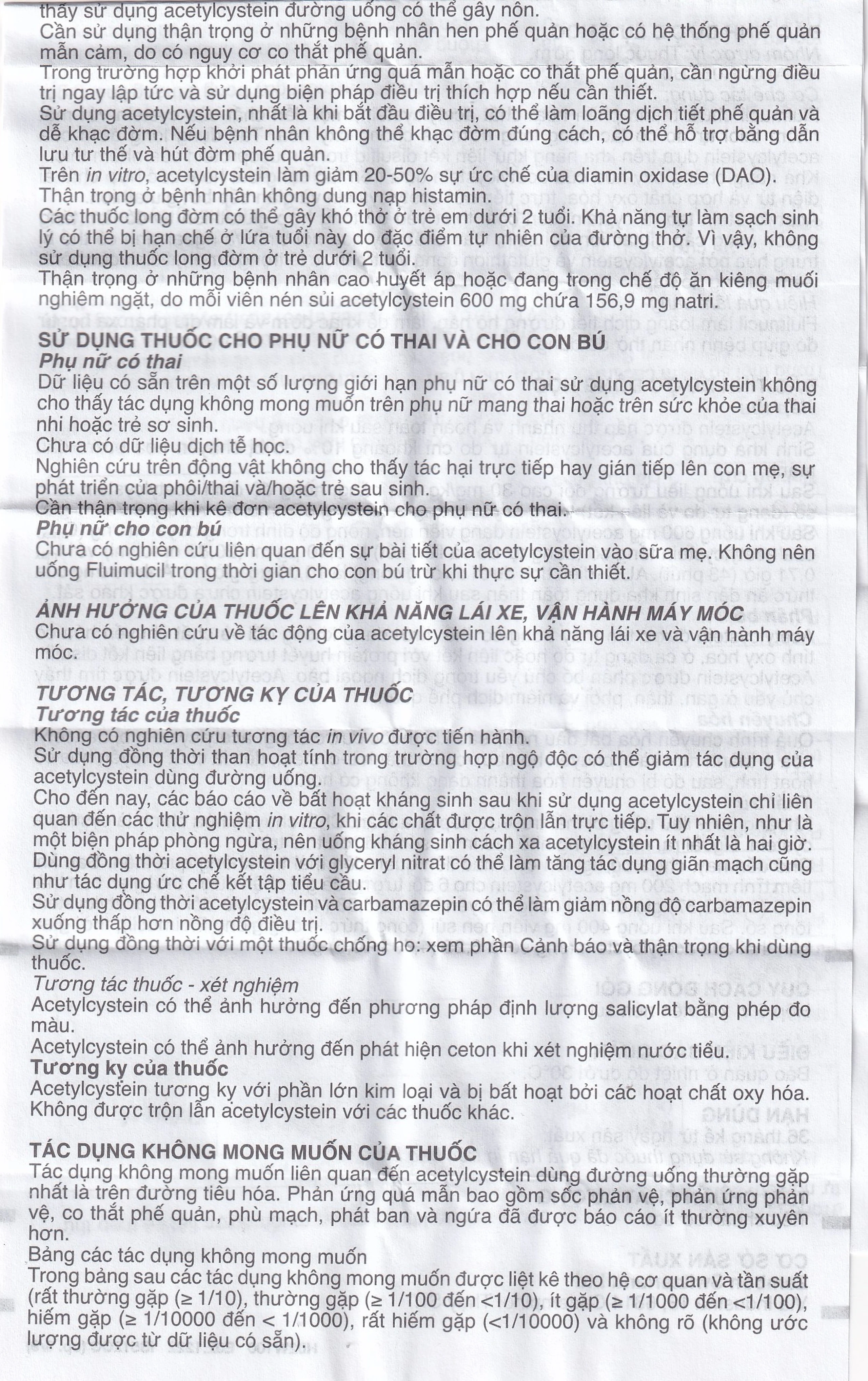 Thuốc Fluimucil 600mg Zambon điều trị bệnh hô hấp kèm tăng tiết đờm nhày (5 vỉ x 2 viên)