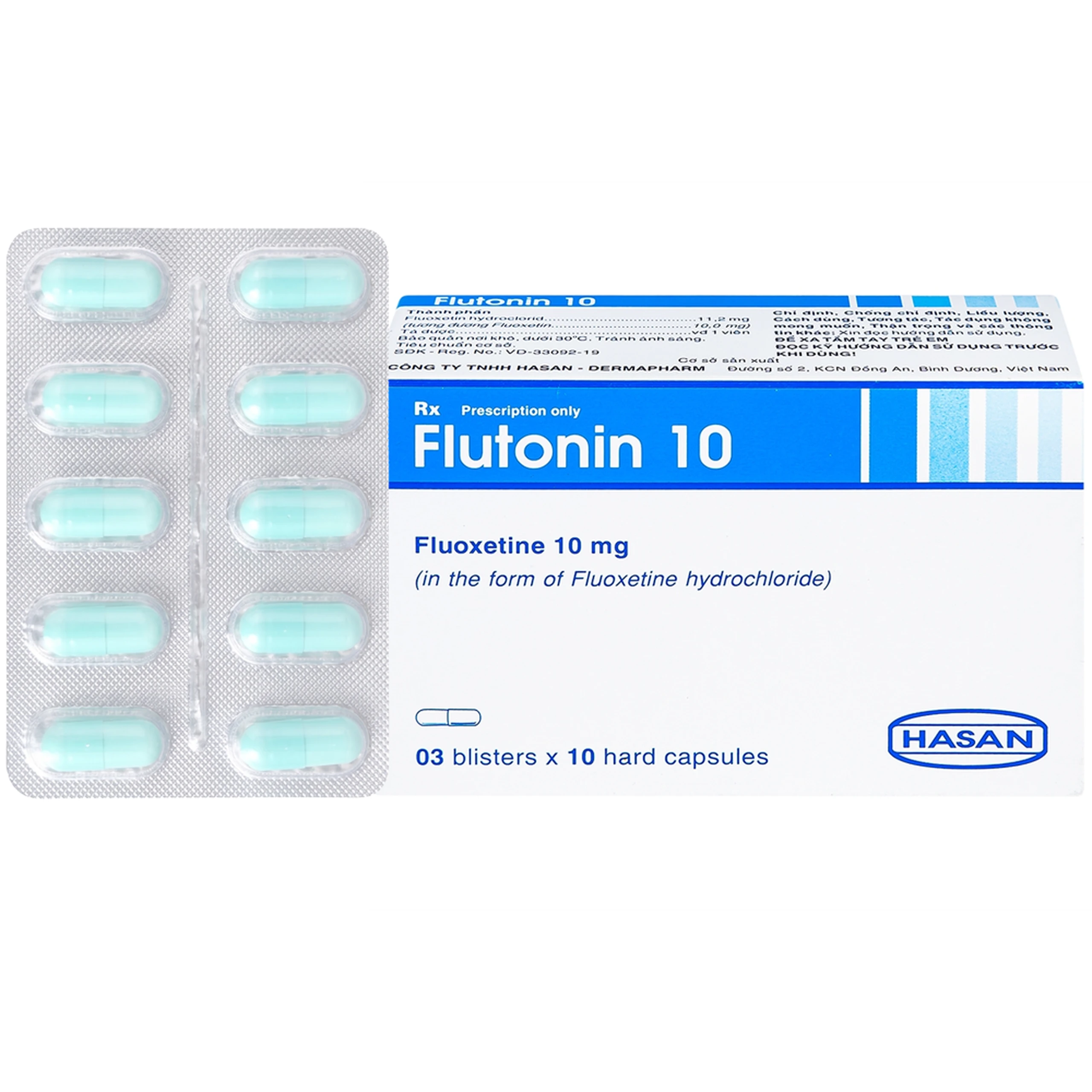 Thuốc Flutonin 10 Hasan điều trị bệnh trầm cảm (3 vỉ x 10 viên) 1