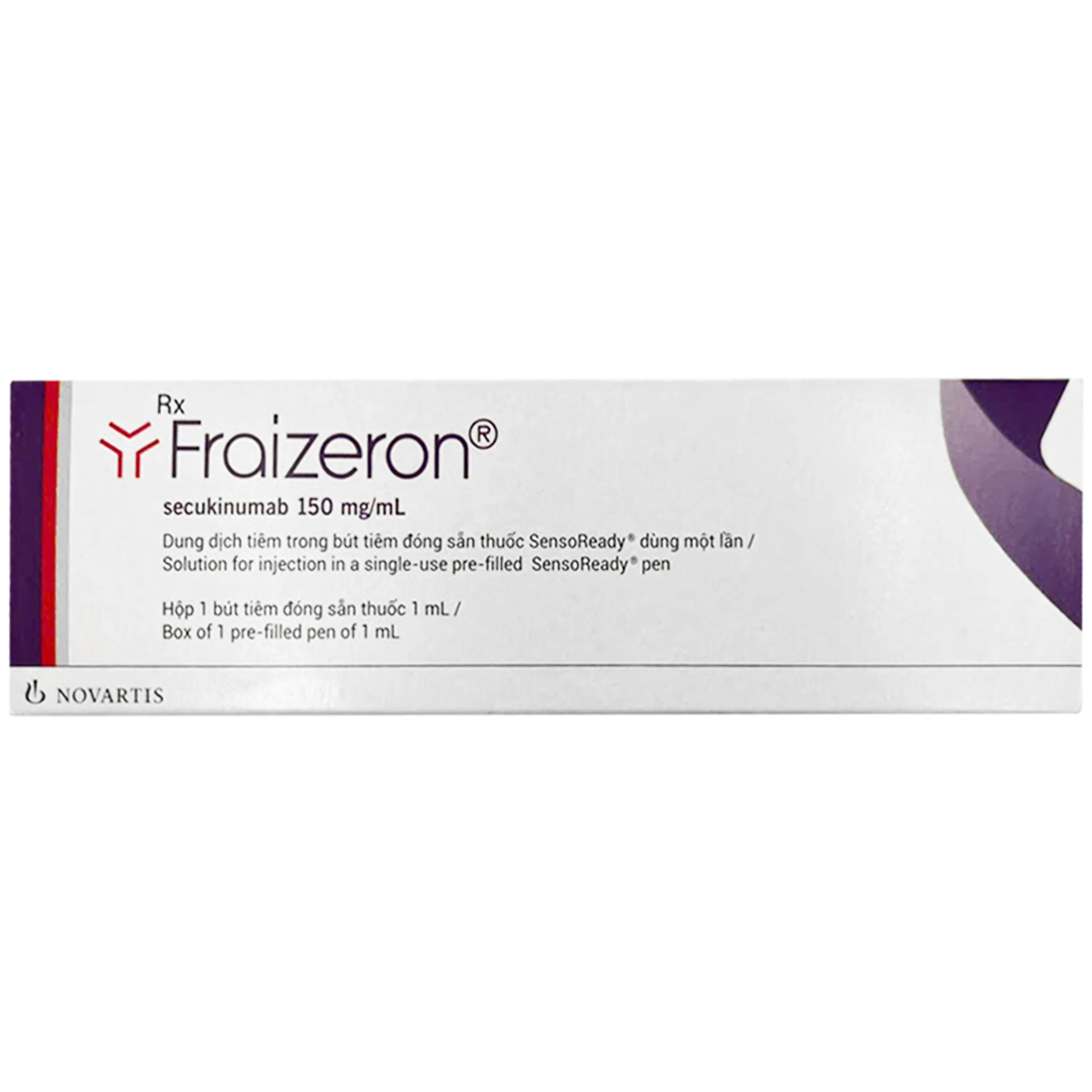 Bút tiêm đóng sẵn Fraizeron 150mg Novartis điều trị vảy nến thể mảng, viêm khớp vảy nến, viêm cột sống dính khớp 1