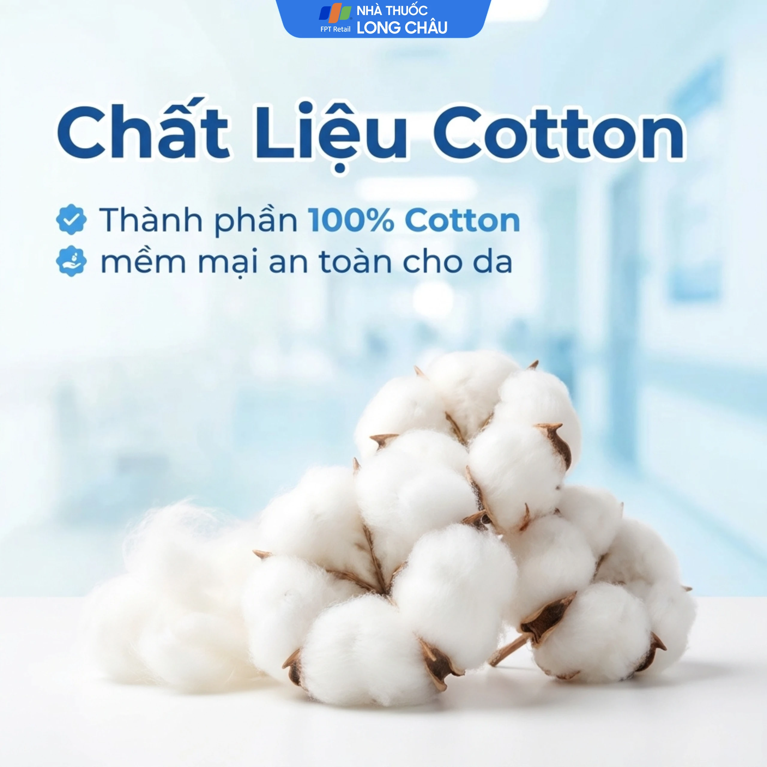 Gạc phẫu thuật An Lành 10x10cm x 6 lớp (100 miếng) dùng thấm máu trong phẫu thuật 6