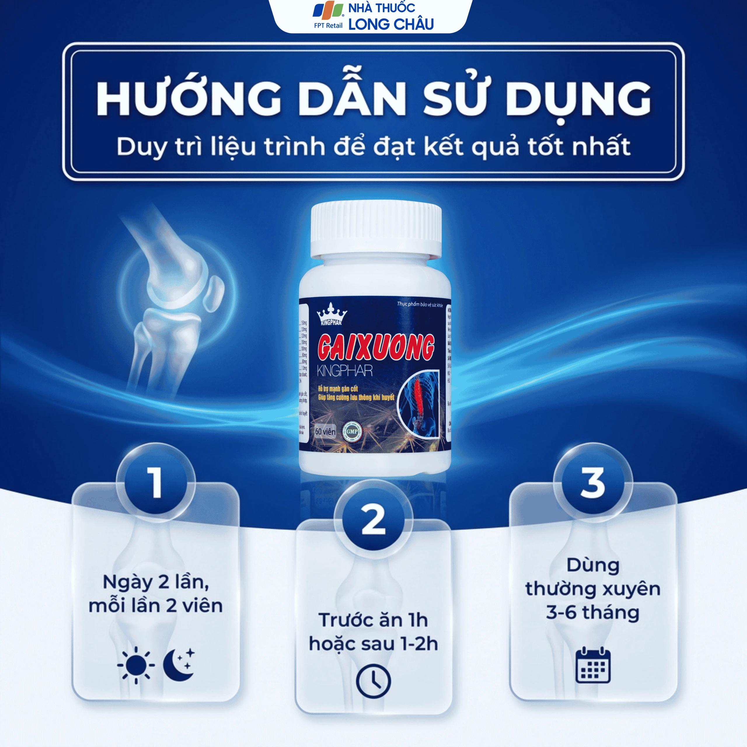 Viên uống giúp hoạt huyết, hỗ trợ gân cốt, hạn chế thoái hóa xương khớp Gai Xương Kingphar (60 viên) 5