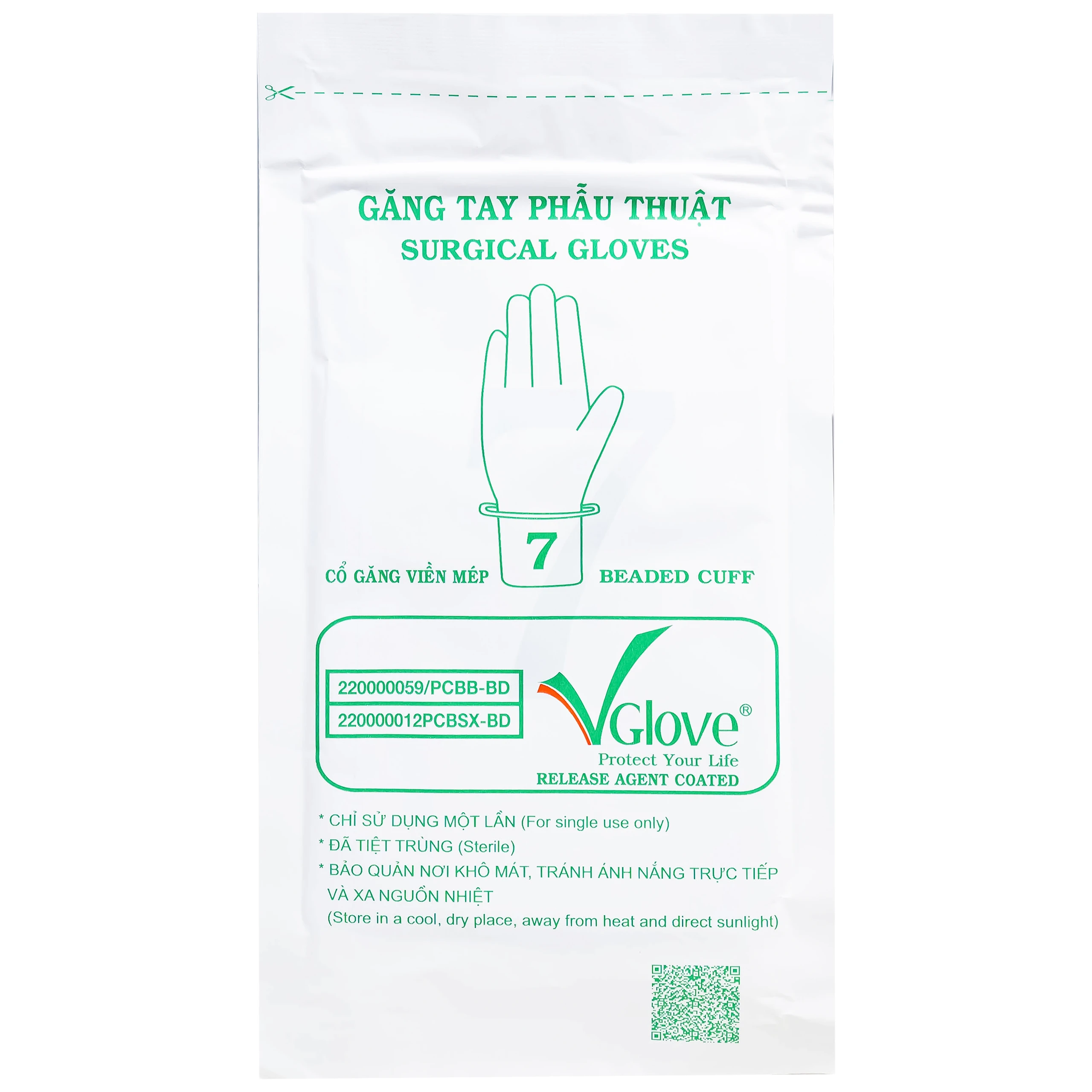 Găng tay phẫu thuật 7 Vglove dùng trong quá trình khám, chẩn đoán điều trị và phẫu thuật 9