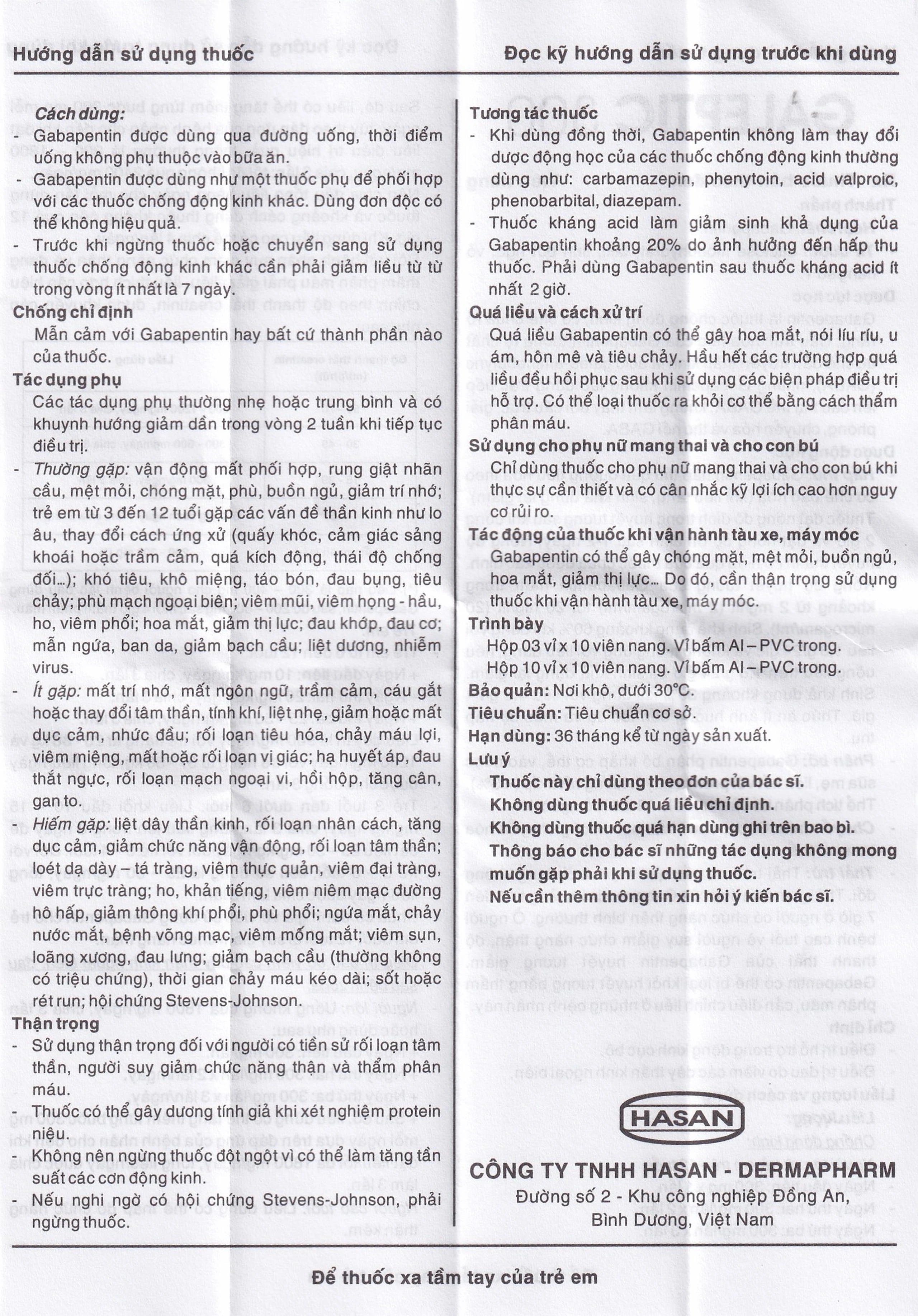 Thuốc Galeptic 300 Hasan điều trị hỗ trợ trong động kinh cục bộ (3 vỉ x 10 viên)