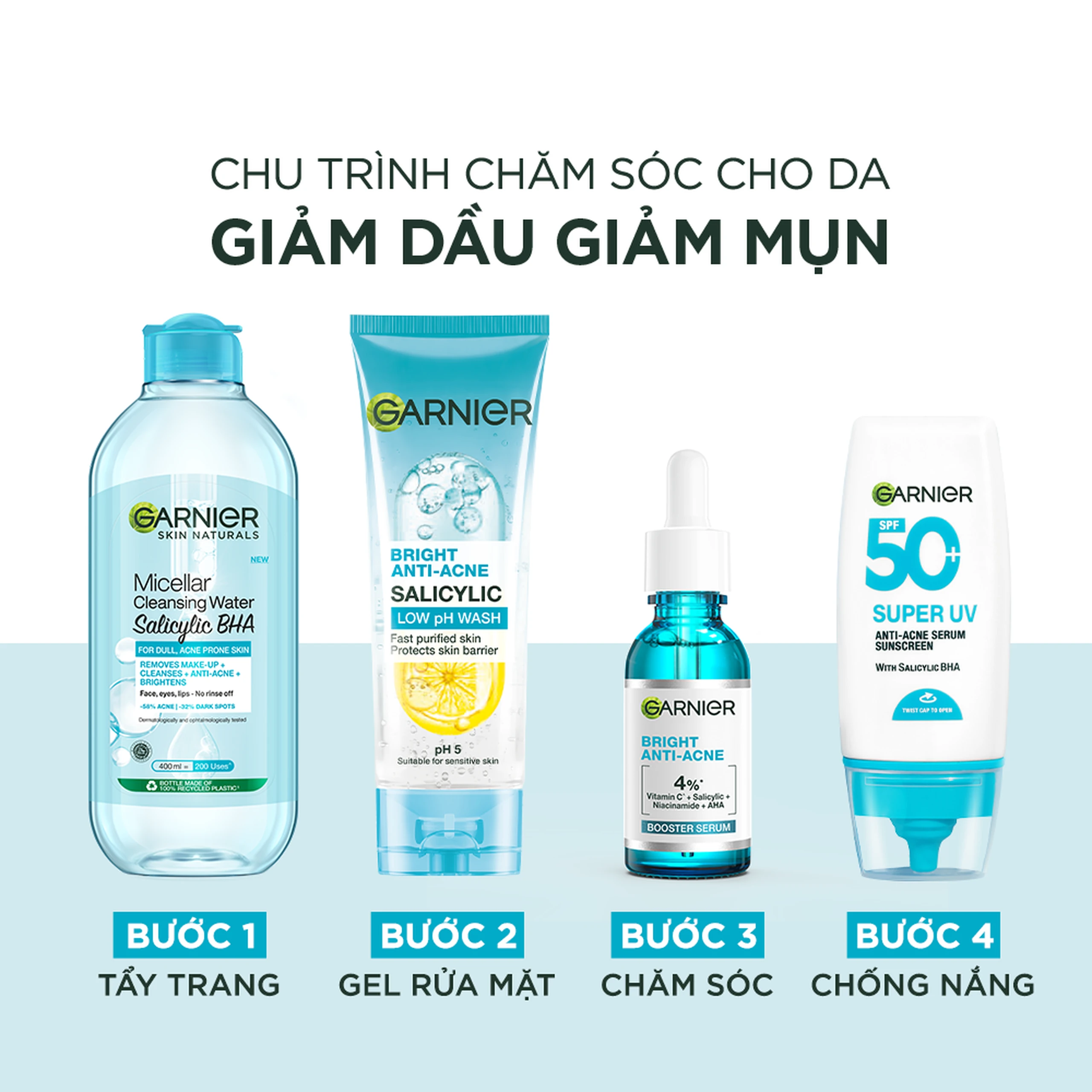 Tinh chất ngừa mụn Garnier Skin Naturals Bright Complete Anti Acne Booster Serum 30ml 6