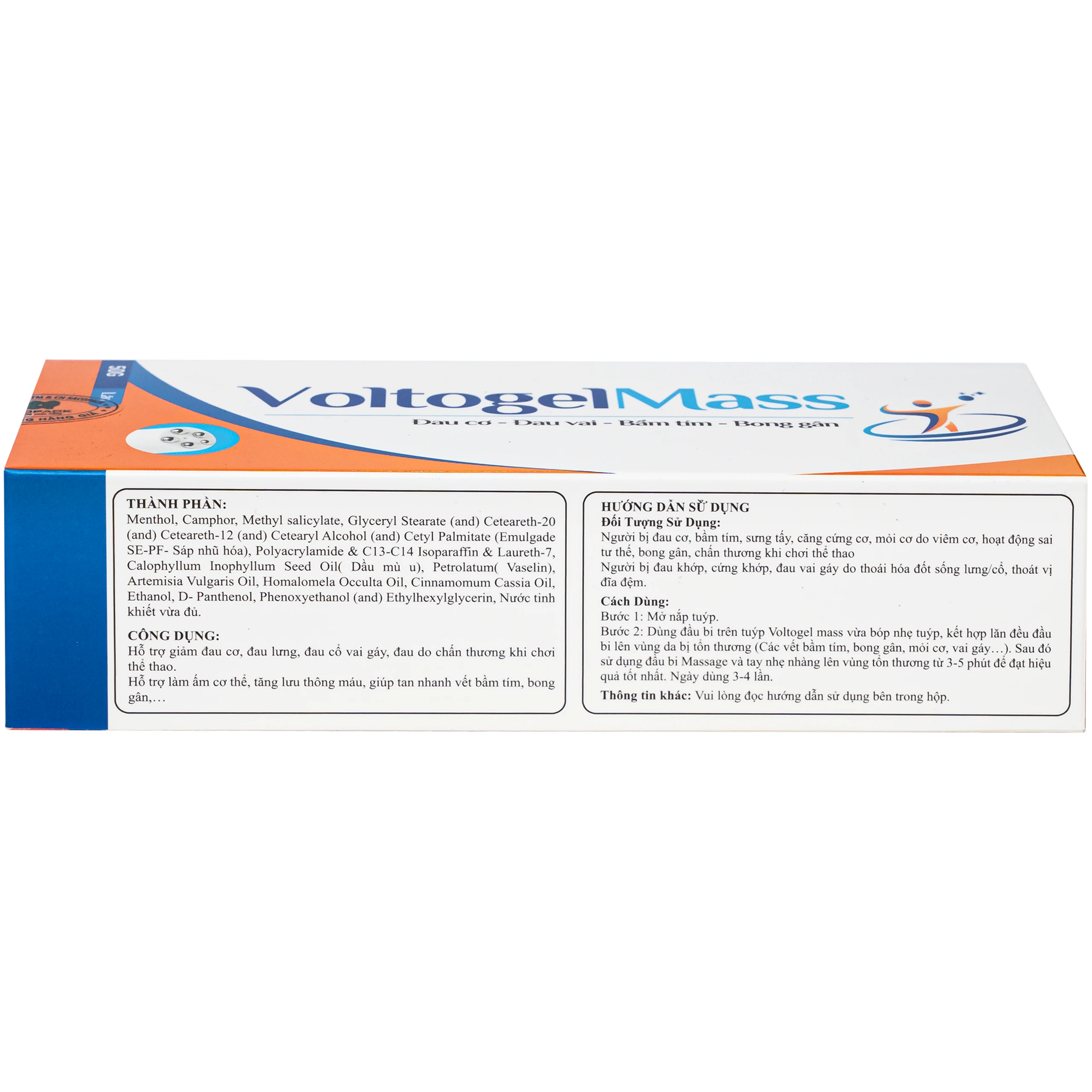 Gel bôi giảm đau Voltogel mass 50g giúp giảm đau cơ, đau vai, bầm tím, bong gân 7
