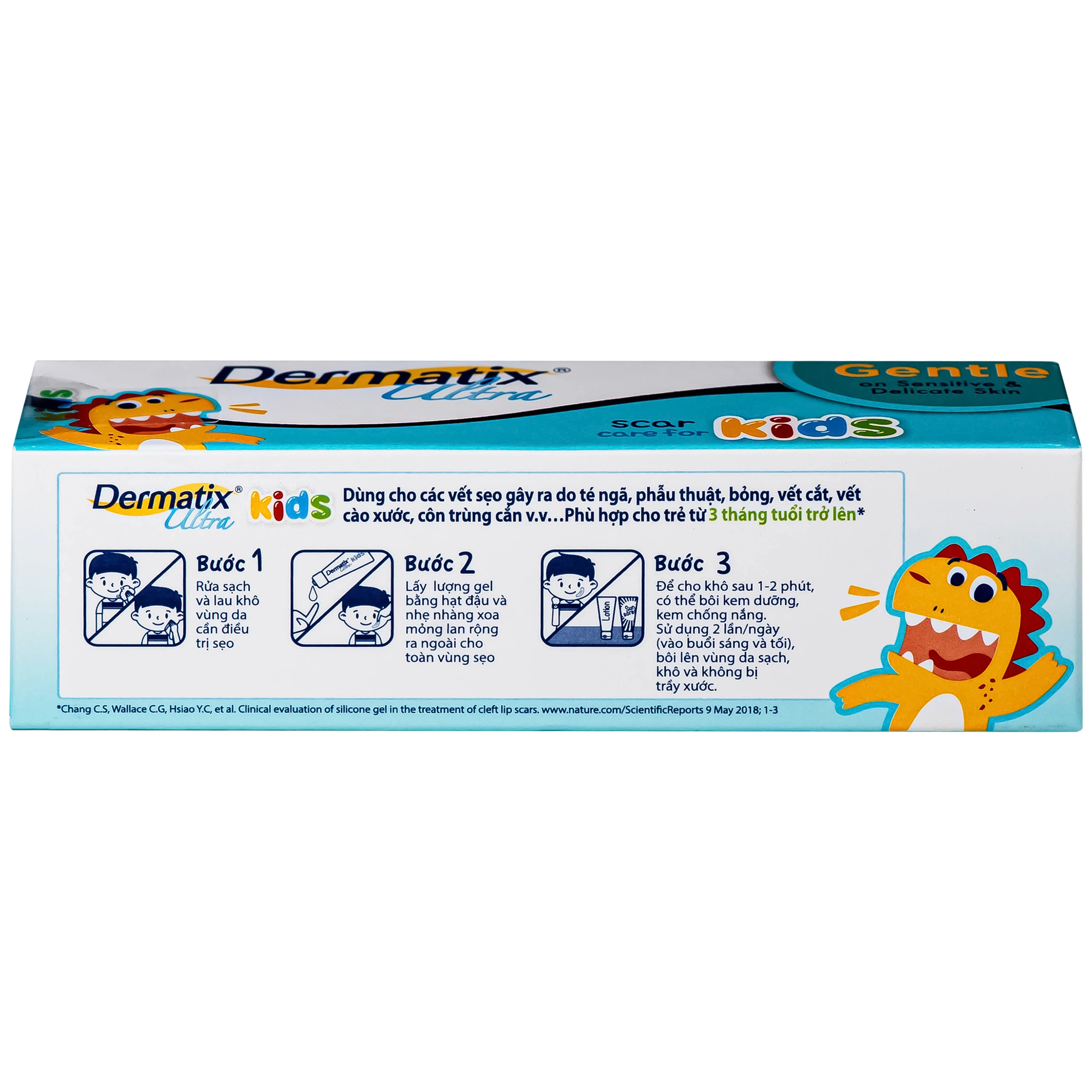 Gel bôi sẹo Dermatix Ultra Kids Menarini làm mờ và phẳng sẹo an toàn cho trẻ em (Hộp 5g) 4