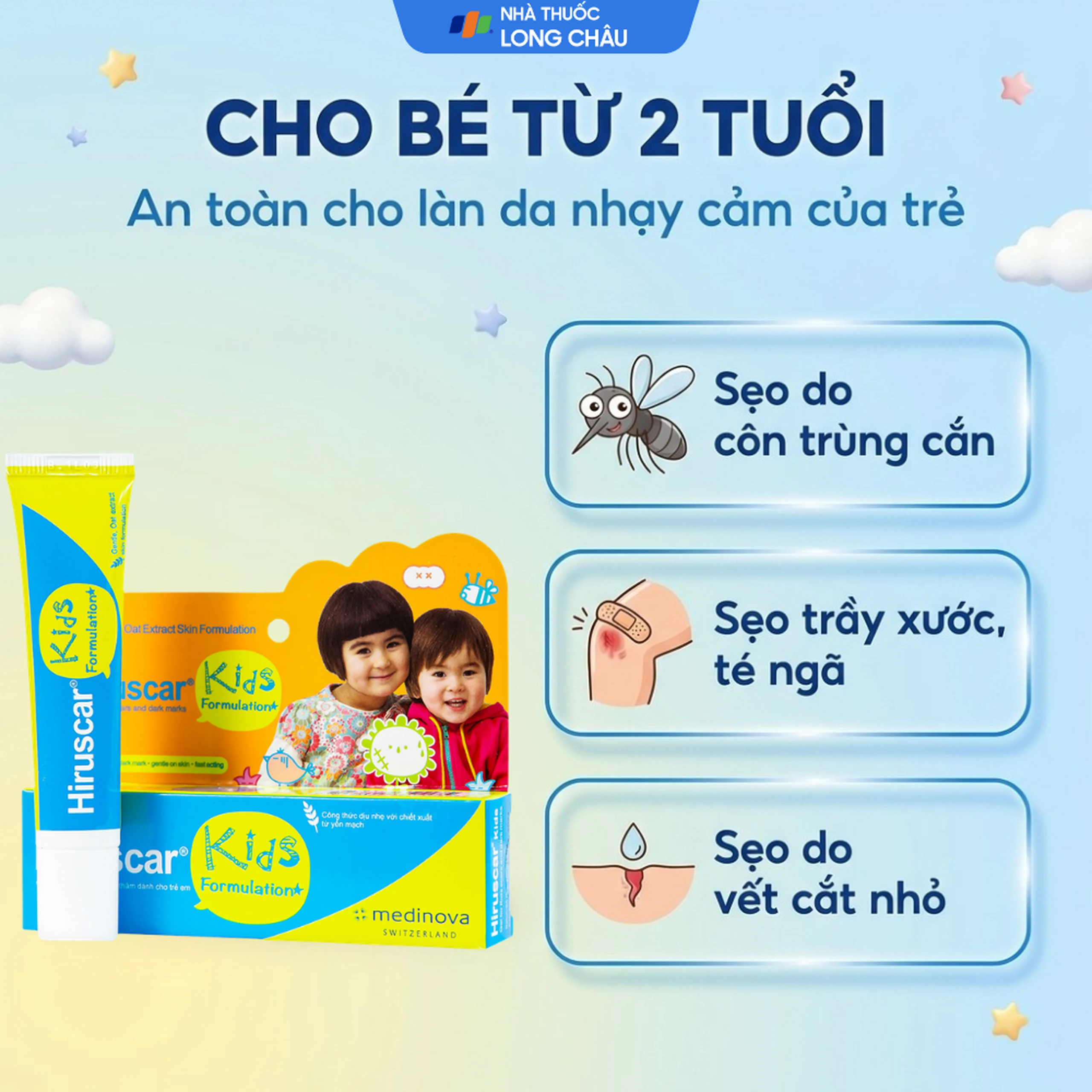 Gel bôi sẹo cho bé Hiruscar Kids Medinova (10g) 5