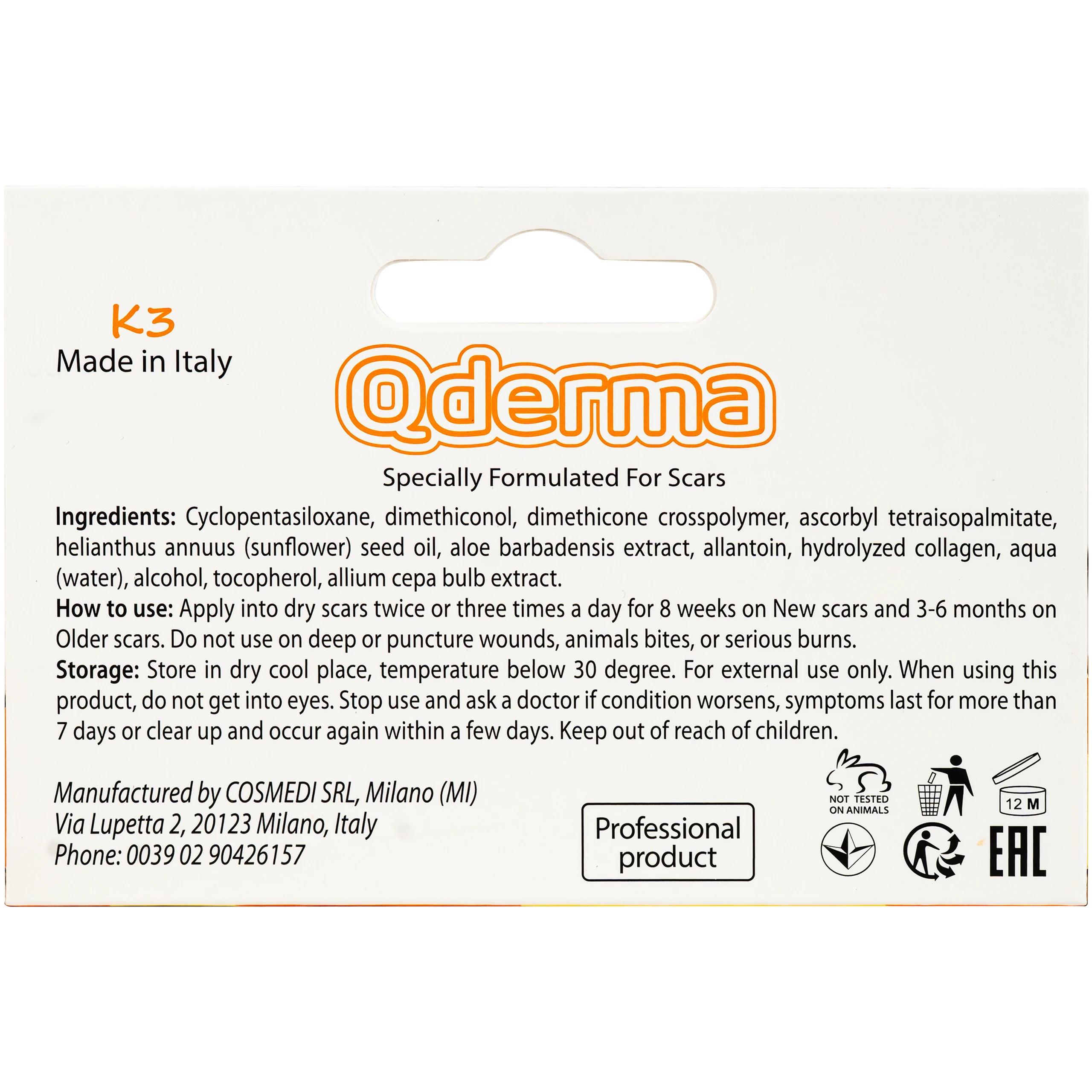 Gel phục hồi da Qderma giúp cải thiện tình trạng sẹo (20g) 3