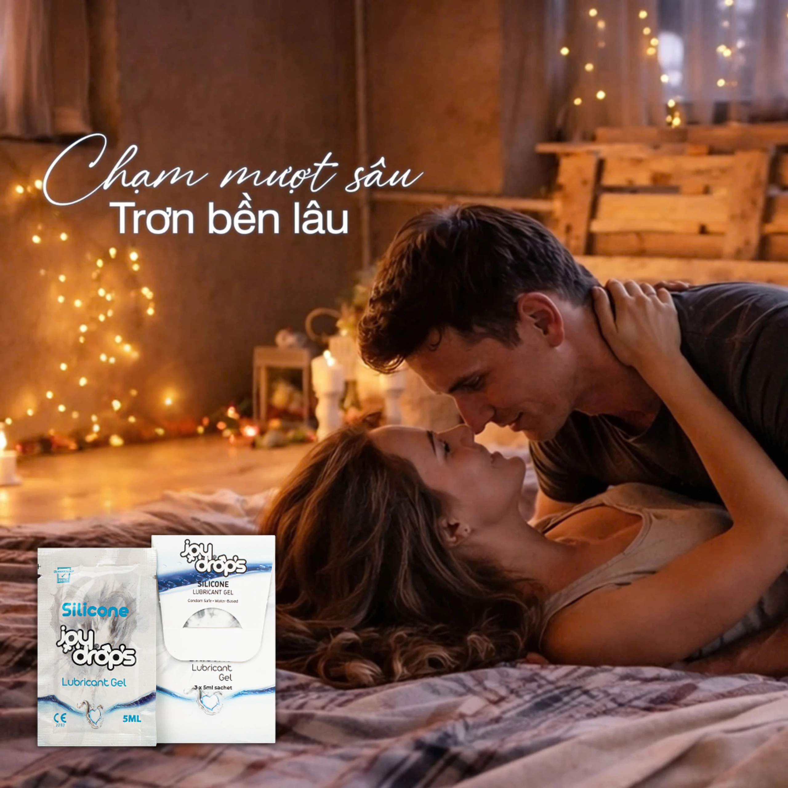 Gel Bôi Trơn Gốc Silicone Joydrops (3 gói x 5ml) Độ Trơn Bền Lâu, Dùng Cho Quan Hệ, Giảm Tình Trạng Khô Rát Nặng, Bảo Vệ Niêm Mạc 2