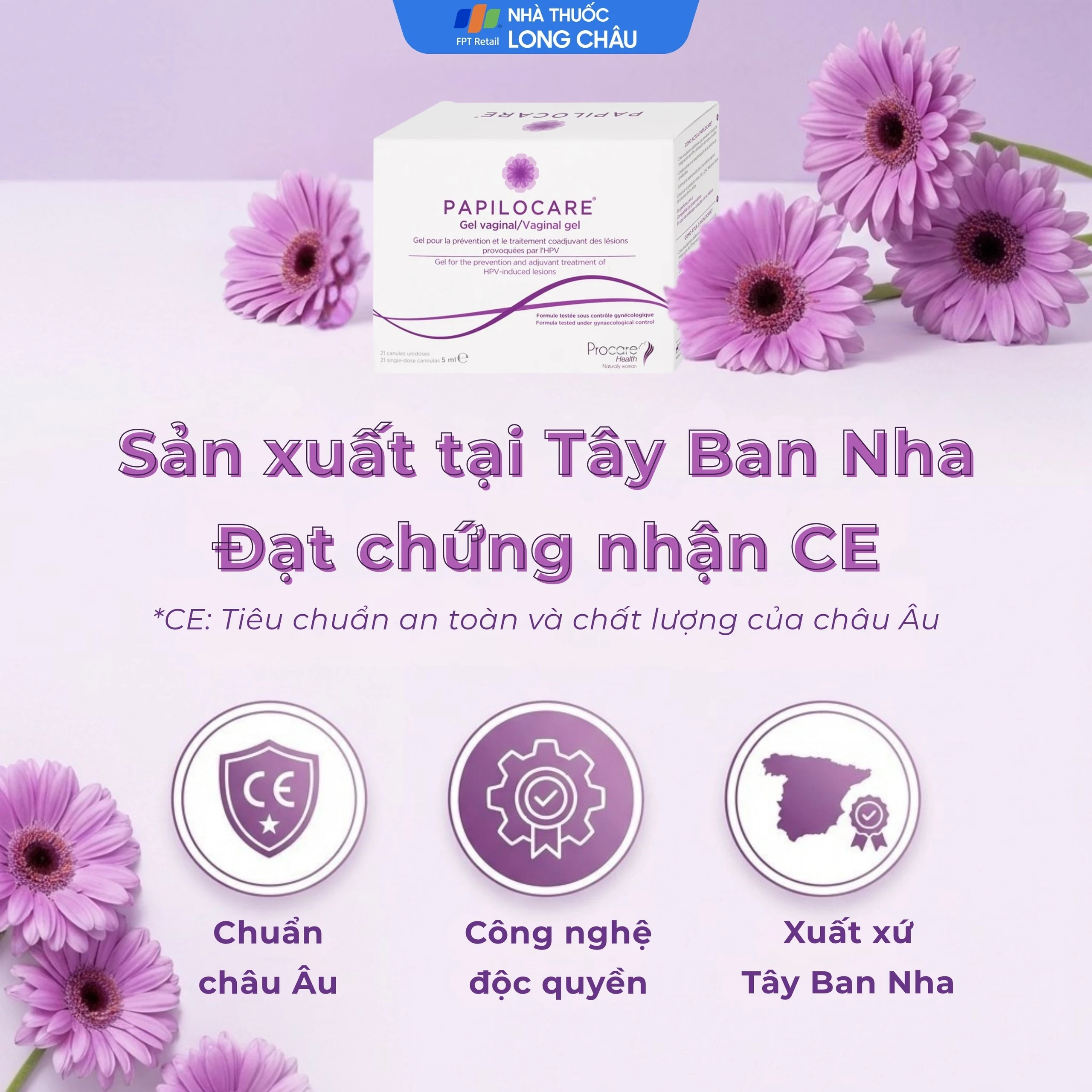 Gel phụ khoa Papilocare Procare Health (21 tuýp) phòng ngừa và điều trị tổn thương do HPV