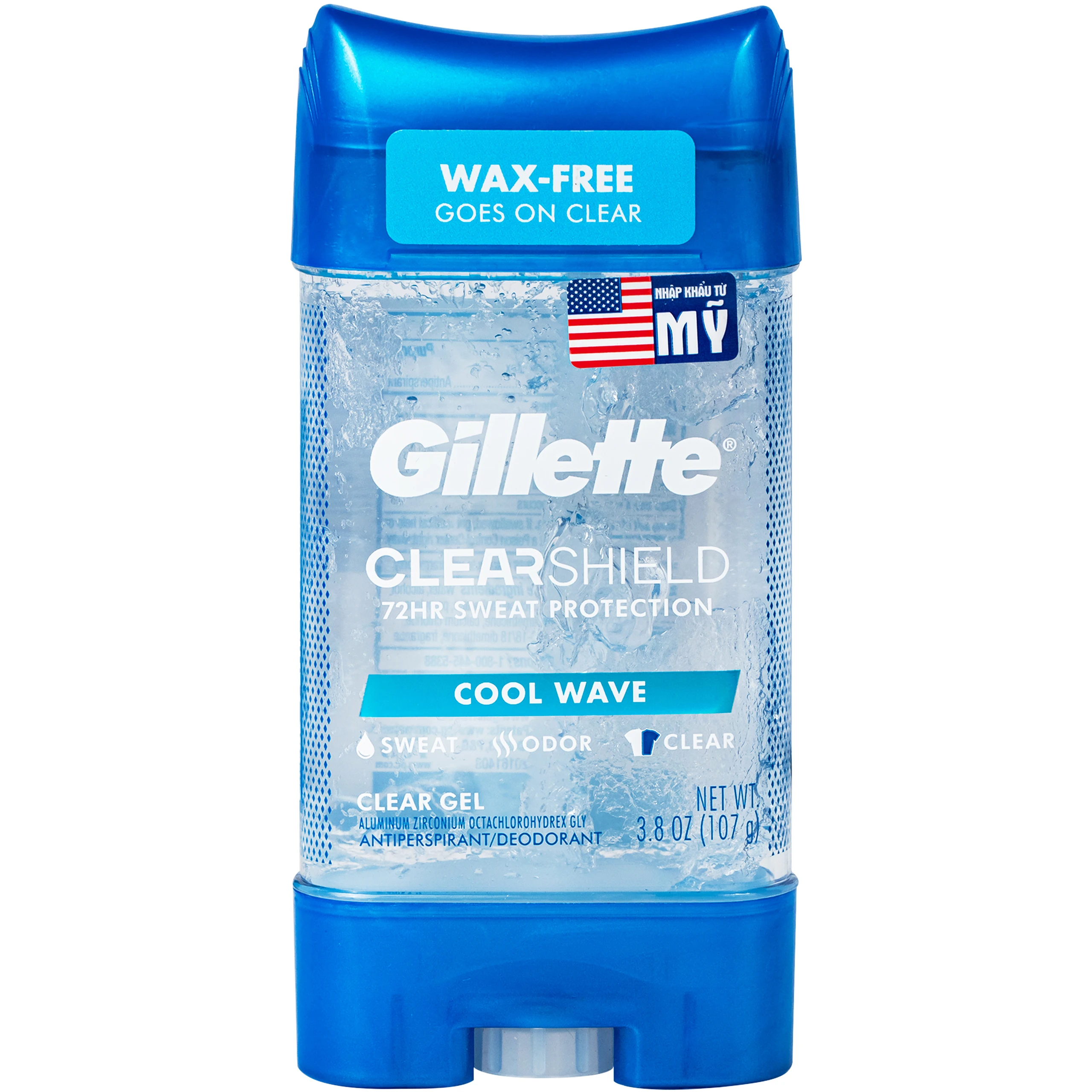 Gel khử mùi và giảm tiết mồ hôi nam Gillette Cool Wave hương sóng biển tươi mát (107g) 1