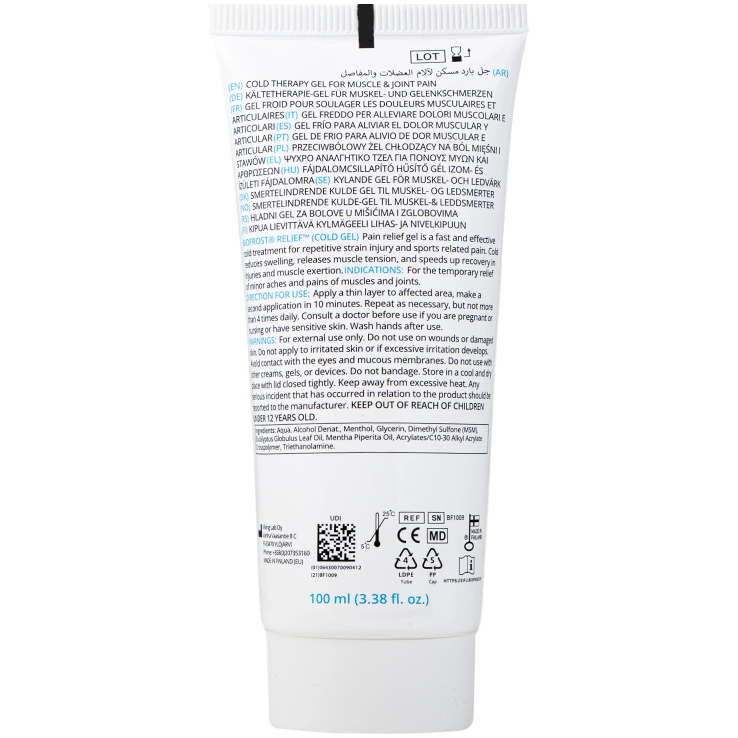 Gel Lạnh Biofrost Relief - Giảm Đau Cơ Khớp, Chấn Thương Nhẹ, Phục Hồi Sau Chấn Thương (100ml) 7