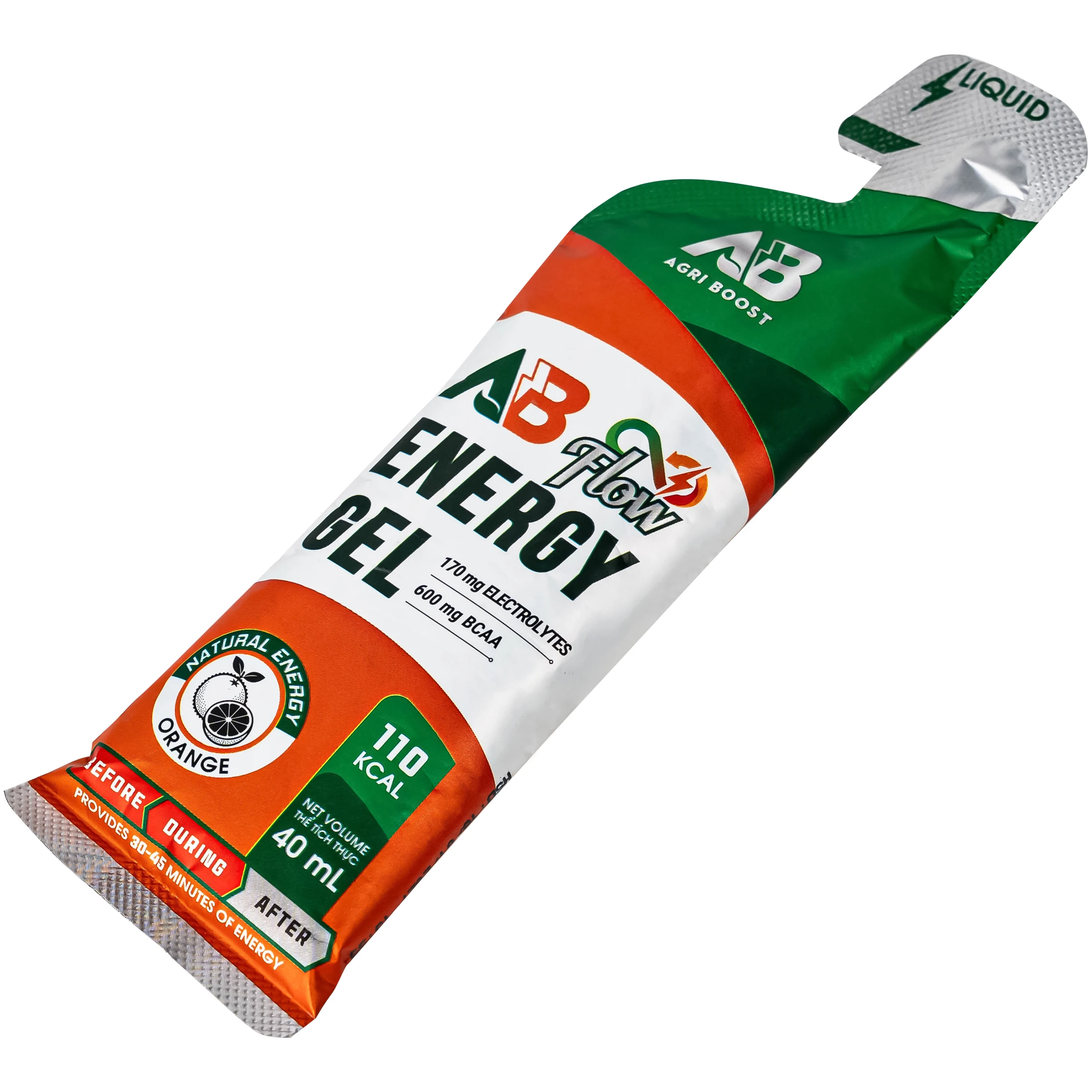 Gel năng lượng ab gel flow vị cam 24 gói x 40ml