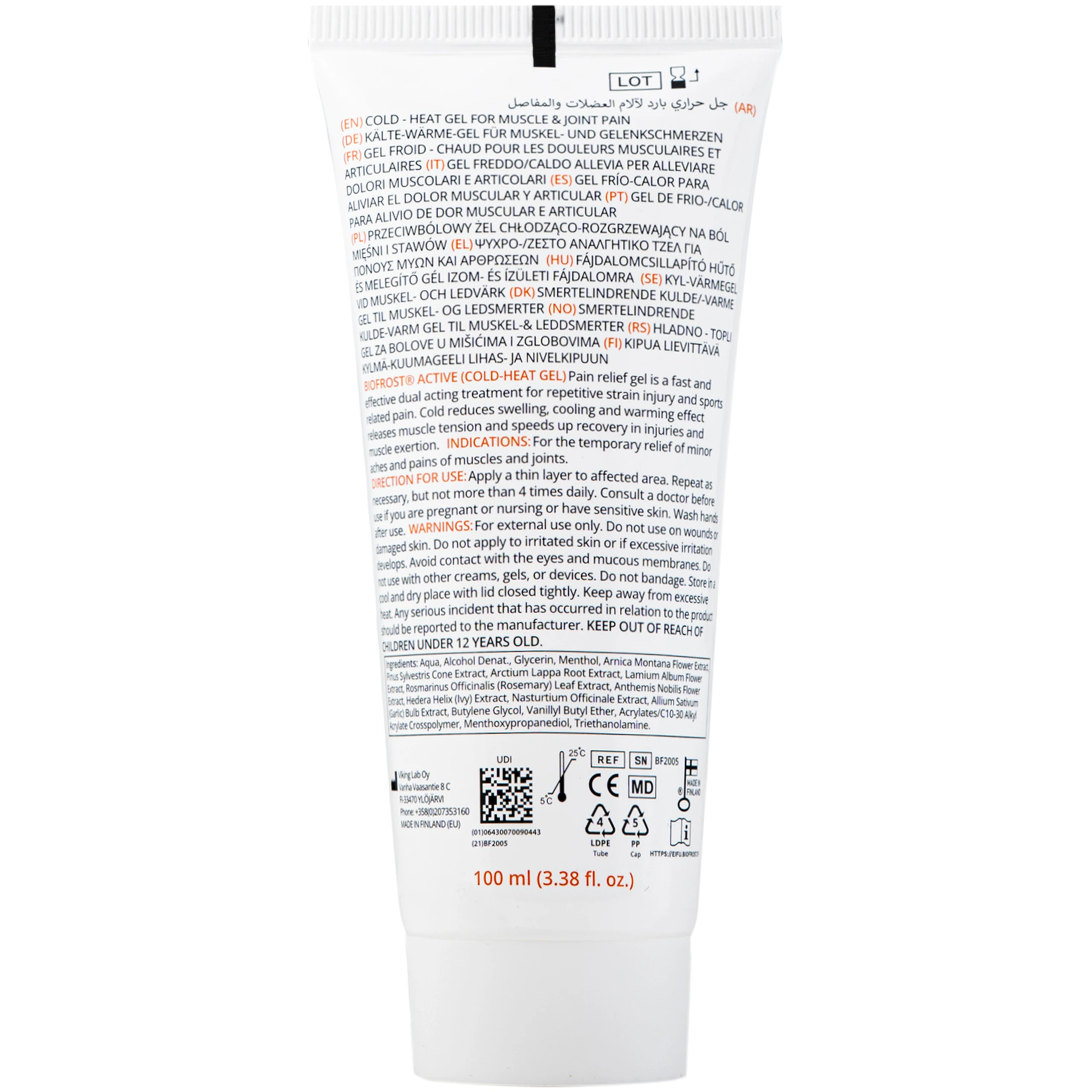 Gel Nóng Lạnh Biofrost Active - Giảm Đau Mỏi Cơ, Căng Cơ, Phục Hồi Sau Chấn Thương (100ml) 7